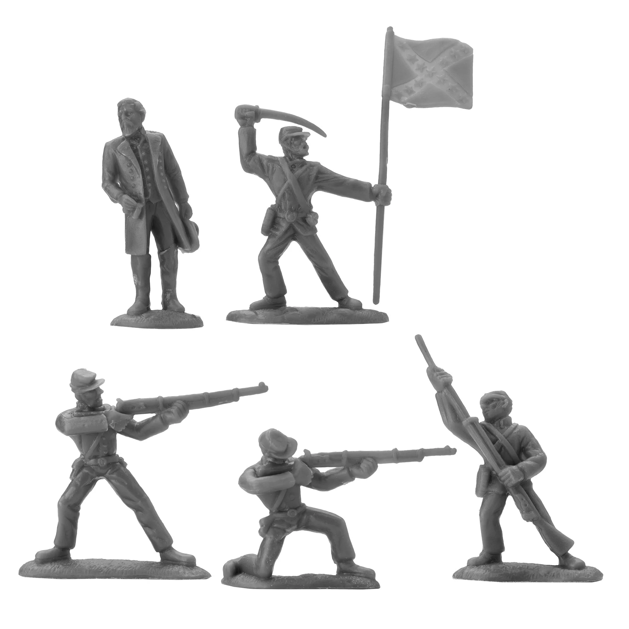 BMC Civil War Plastic Army Men - 26pc Battle of Gettysburg Soldier Figures - Image 4