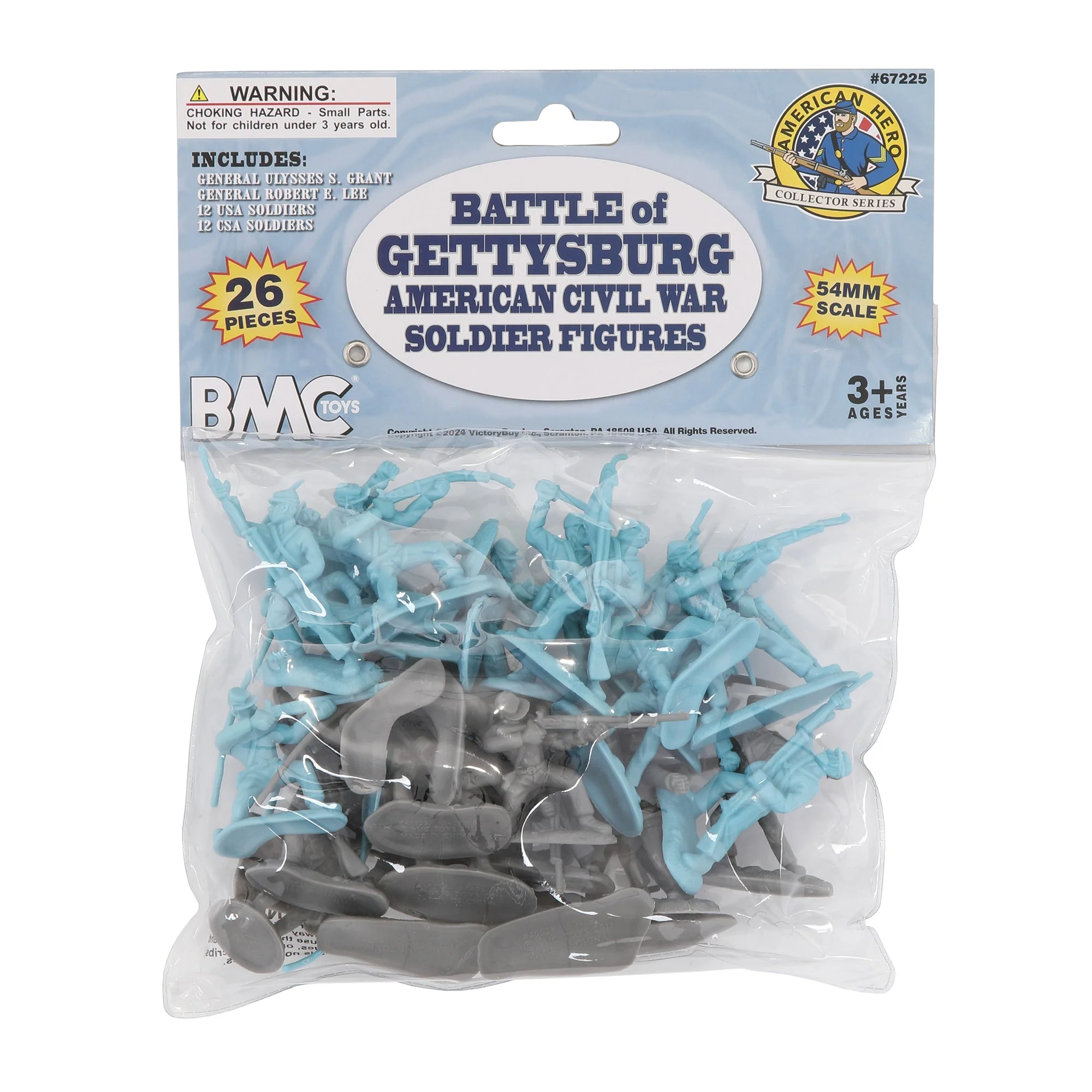 BMC Civil War Plastic Army Men - 26pc Battle of Gettysburg Soldier Figures - Image 6