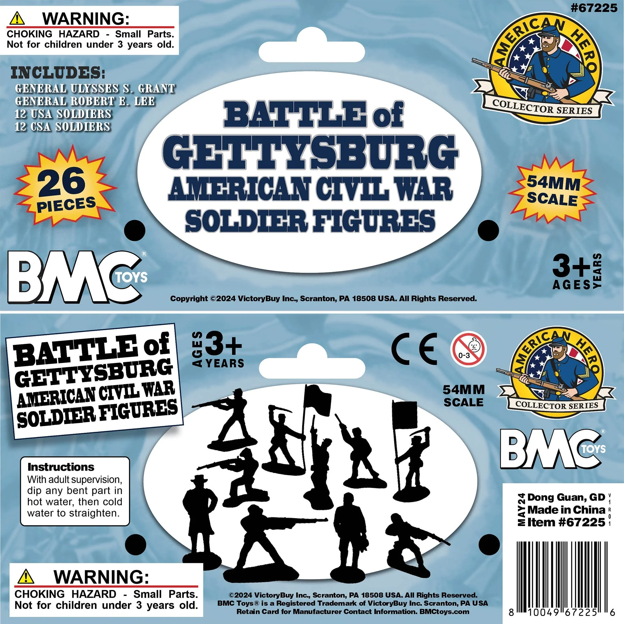 BMC Civil War Plastic Army Men - 26pc Battle of Gettysburg Soldier Figures - Image 7