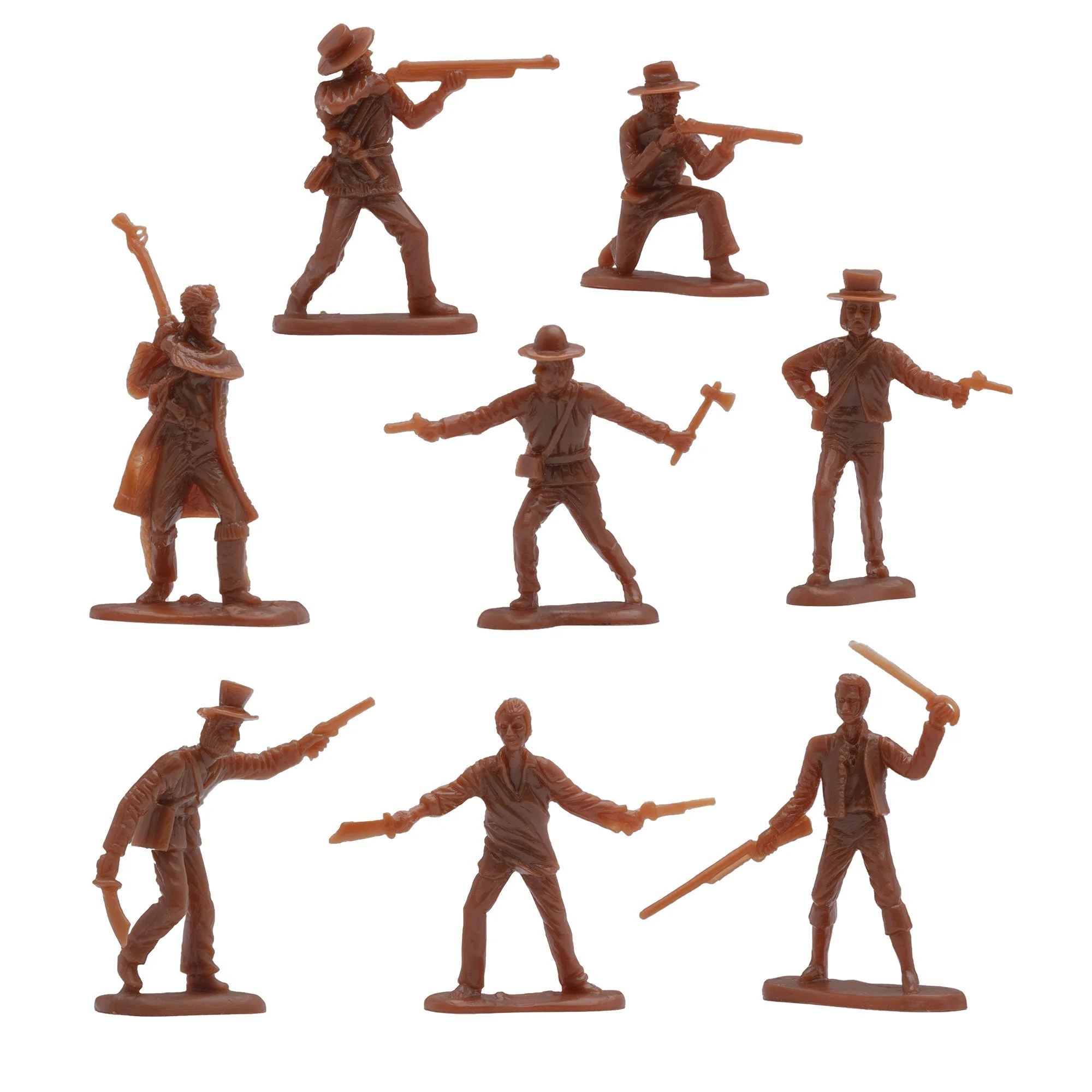 BMC The Alamo Plastic Army Men - Brown Texas vs Blue Mexico 37pc Soldier Figures - Image 3