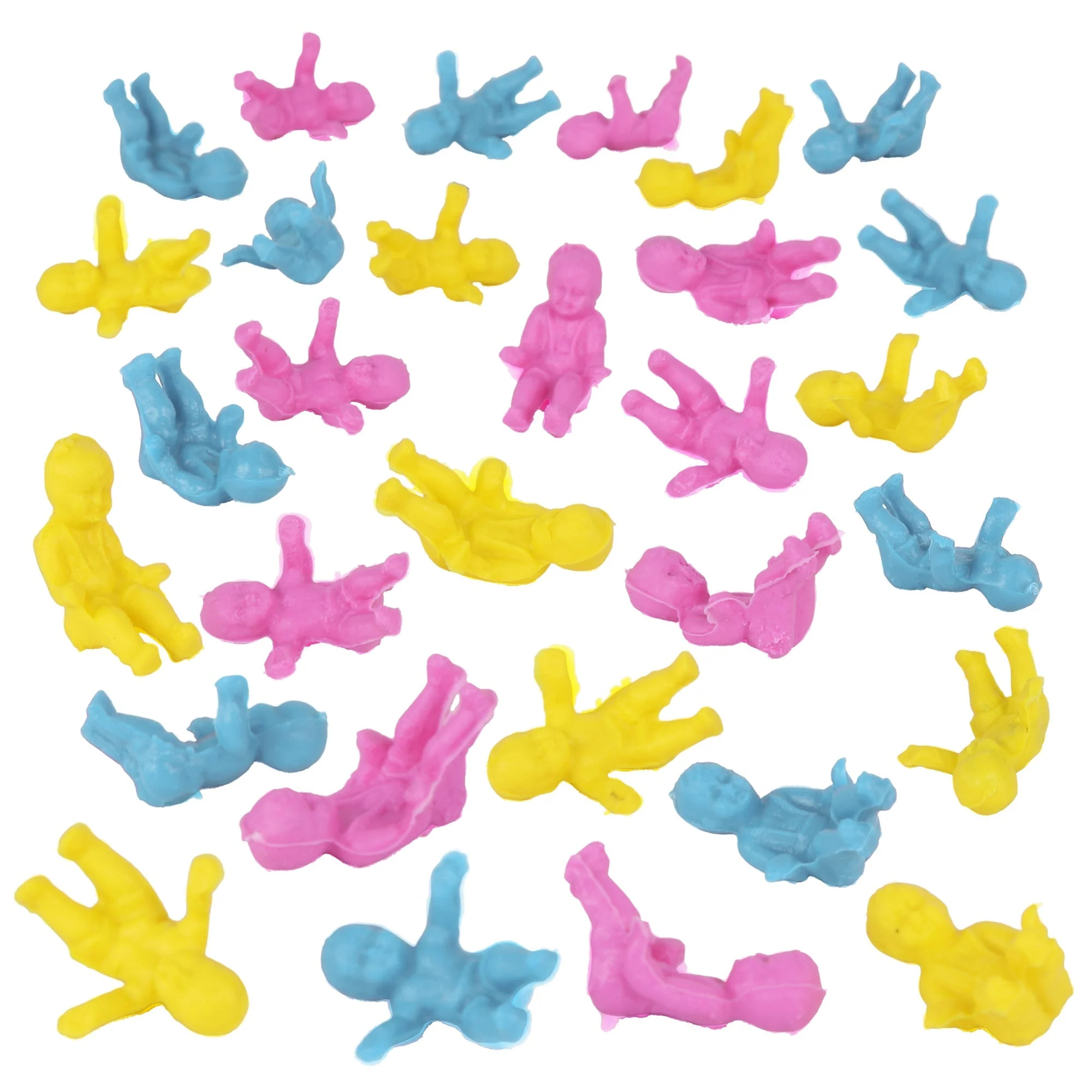 BMC Classic Bunch-O-Babies - Blue Pink Yellow 30pc Baby Doll Figures - US Made - Image 4