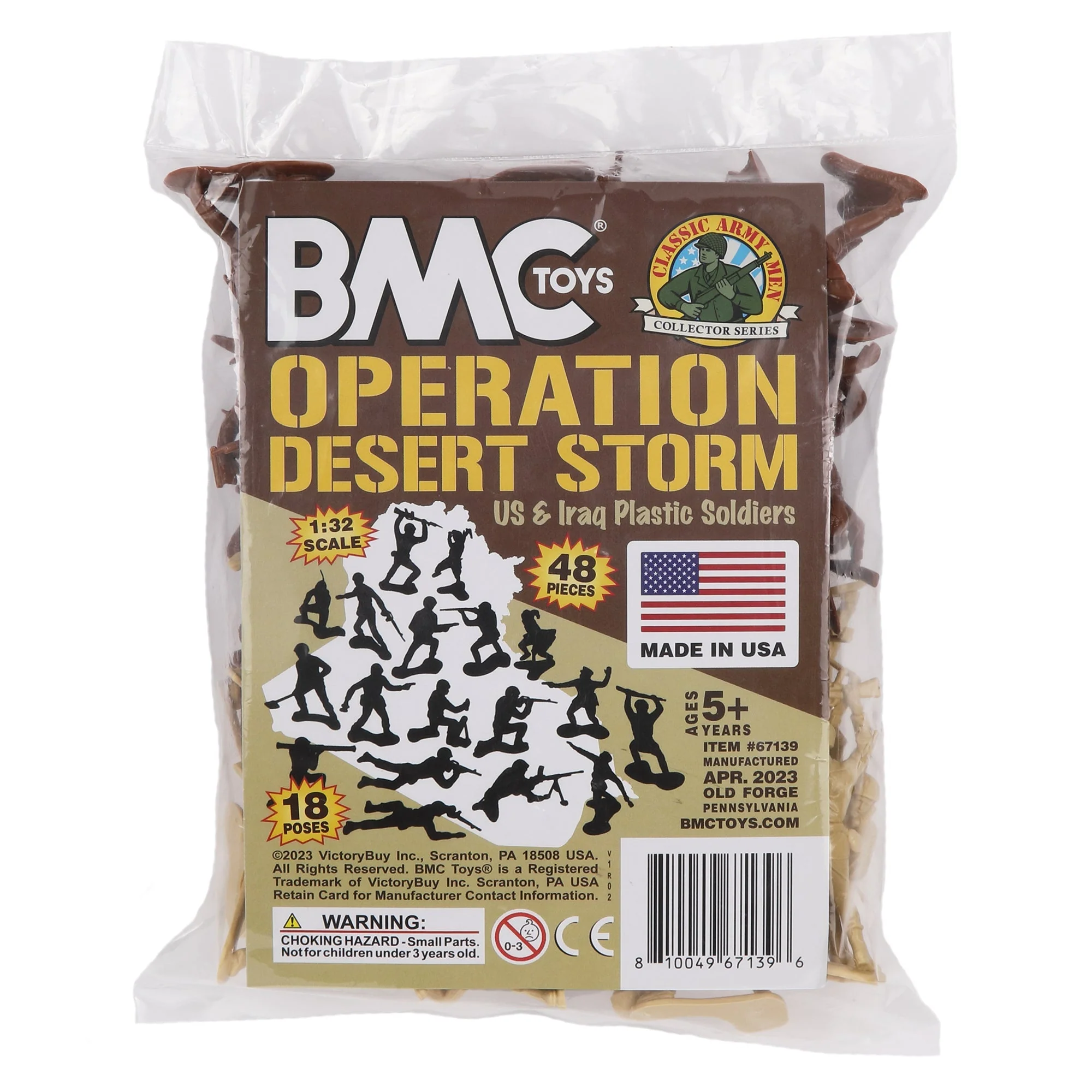BMC Classic Desert Storm Plastic Army Men - 48pc Gulf War Soldier Figures USA - Image 6
