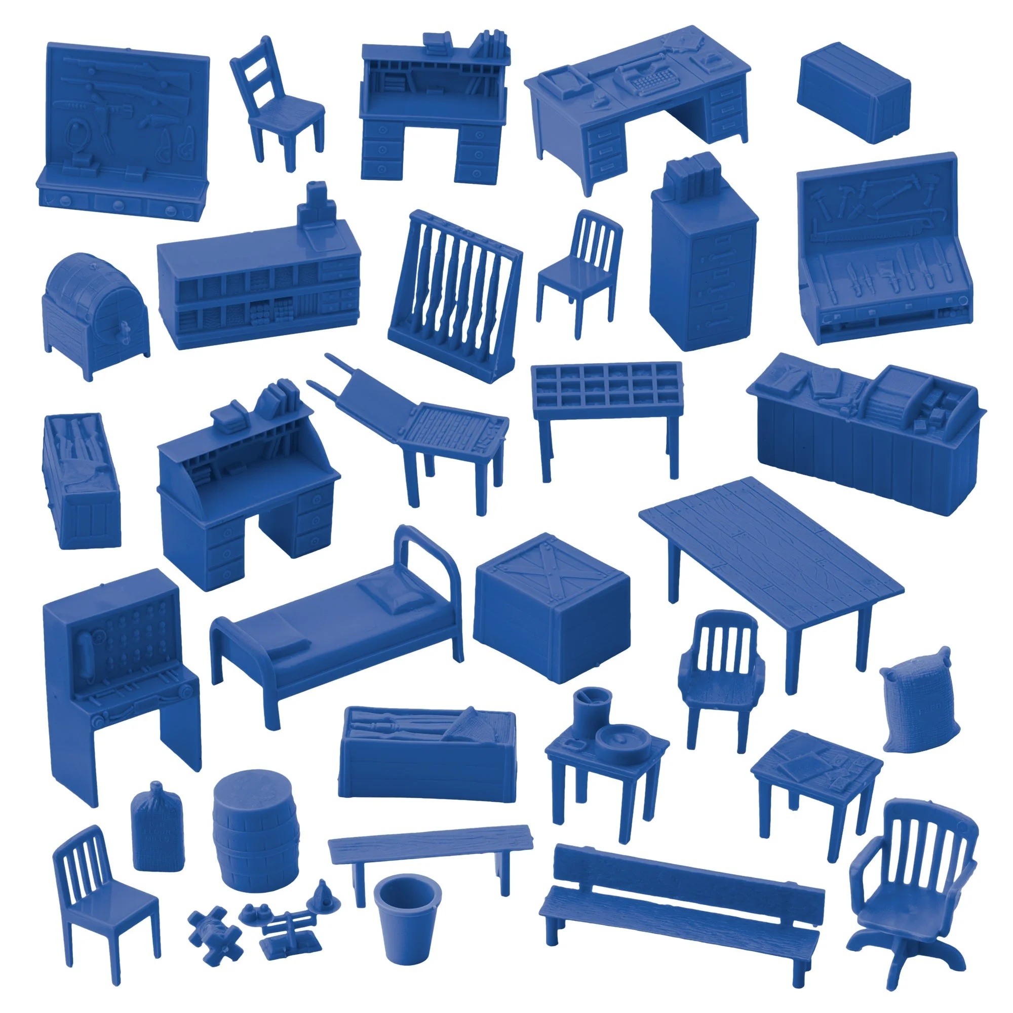 BMC Classic Marx Military Base Camp - 32pc Plastic Army Men Playset Accessories - Image 3