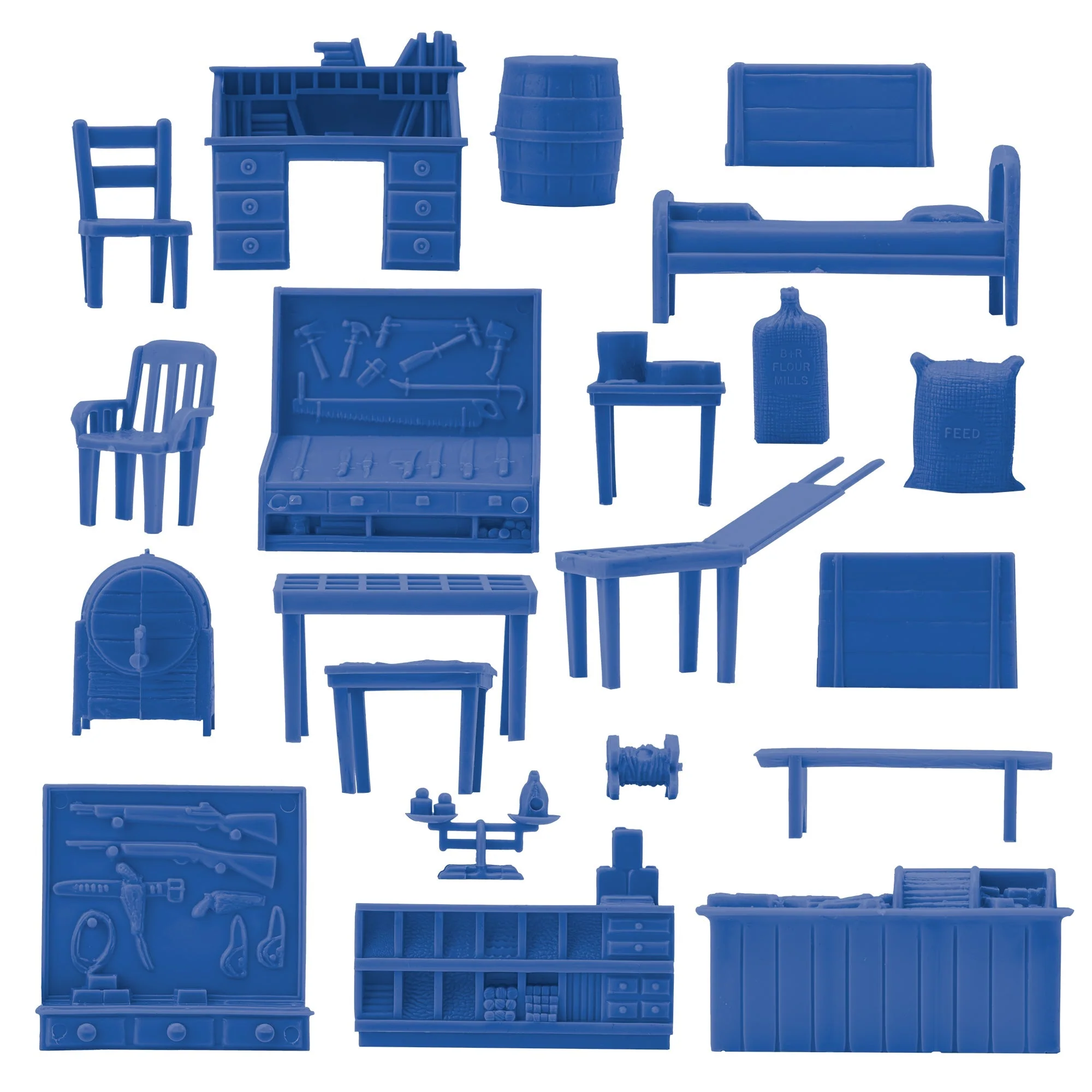 BMC Classic Marx Military Base Camp - 32pc Plastic Army Men Playset Accessories - Image 5