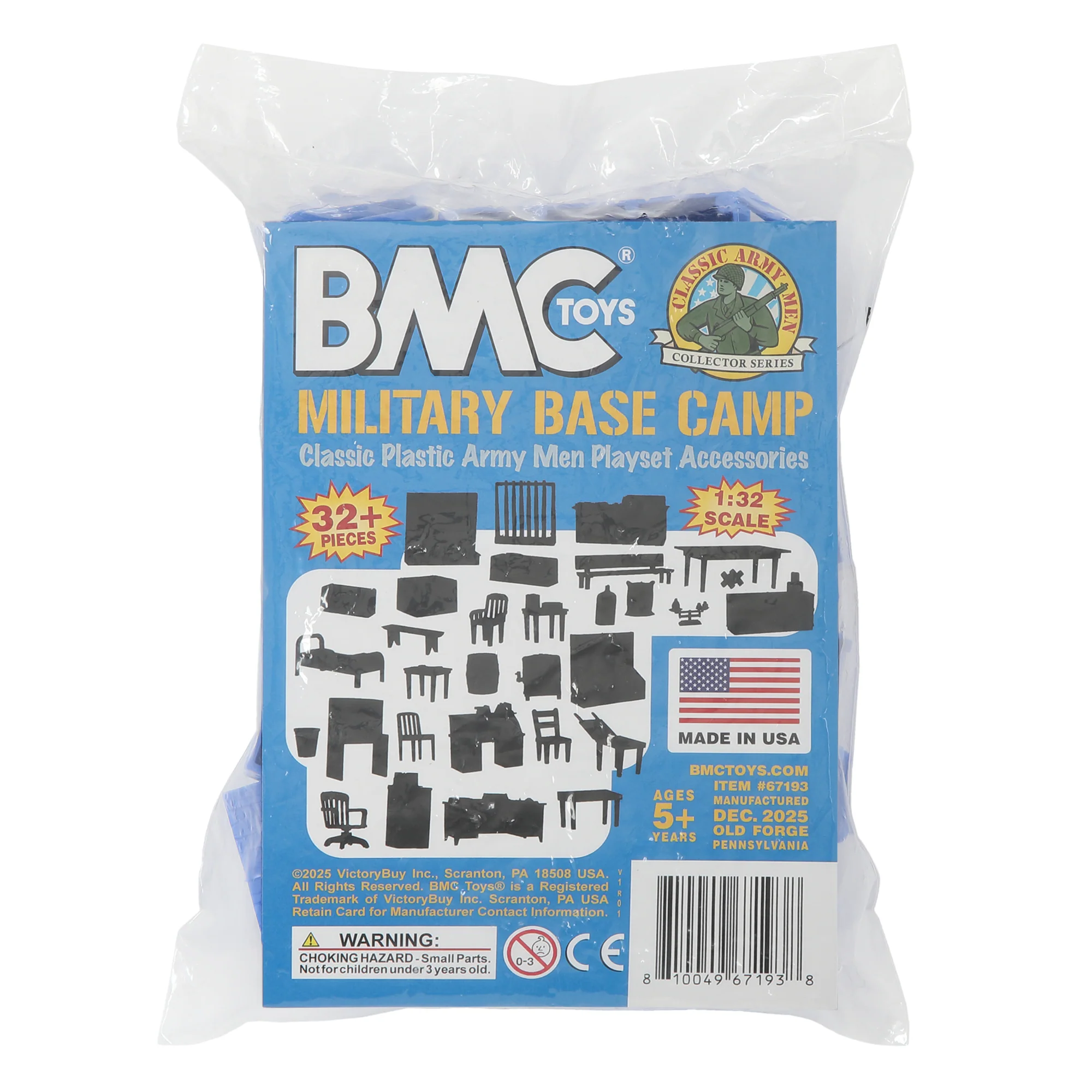 BMC Classic Marx Military Base Camp - 32pc Plastic Army Men Playset Accessories - Image 6