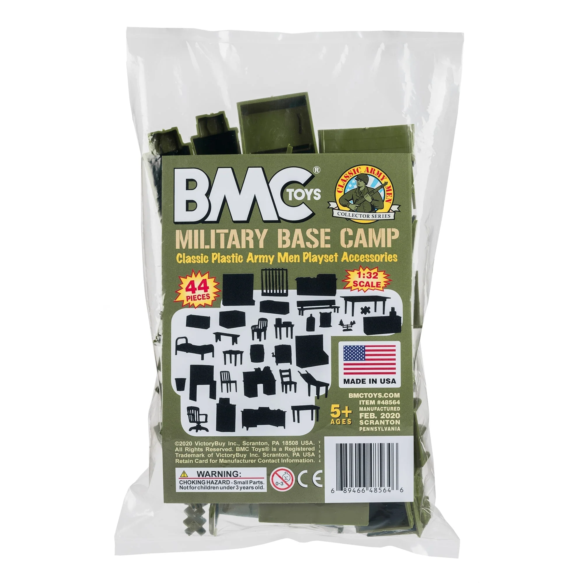 BMC Classic Marx Military Base Camp - 44pc Plastic Army Men Playset Accessories - Image 6