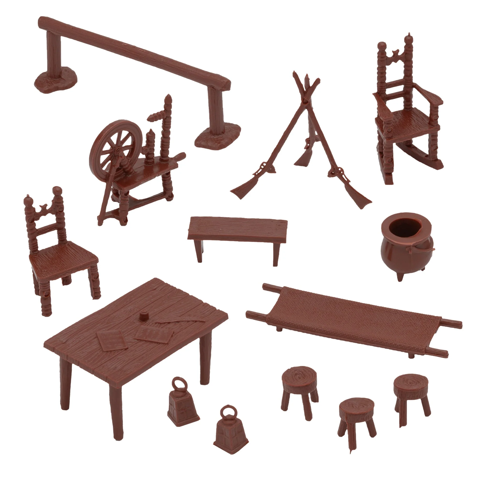 BMC Classic American Revolution Colonists - White 21pc Plastic Figure Playset - Image 5
