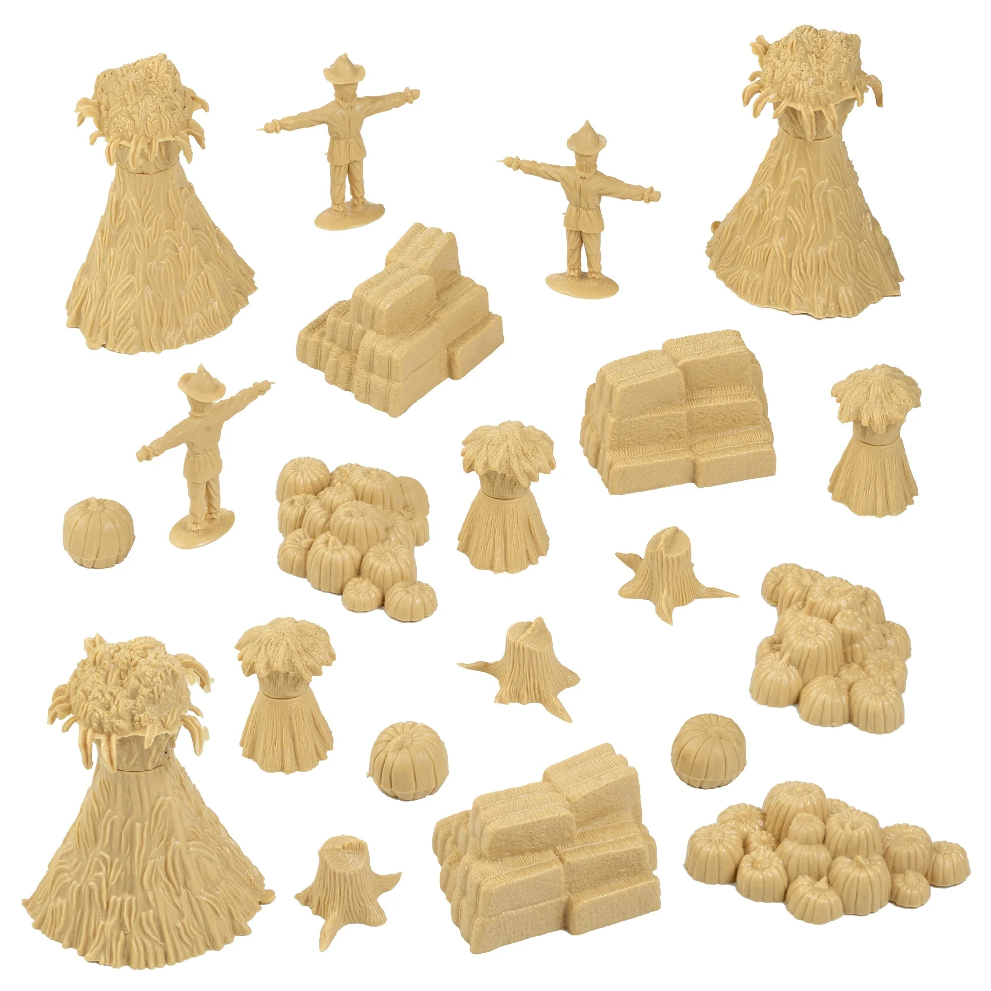 BMC Classic Marx Fall Harvest Crops - 21pc Plastic Corn Hay & Pumpkin Playset - Image 4