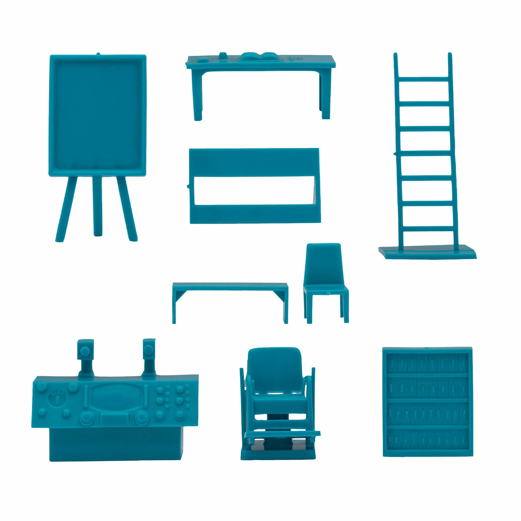 BMC Classic Marx Mid-Century Modern Furniture - 32pc Plastic Playset Accessories - Image 5