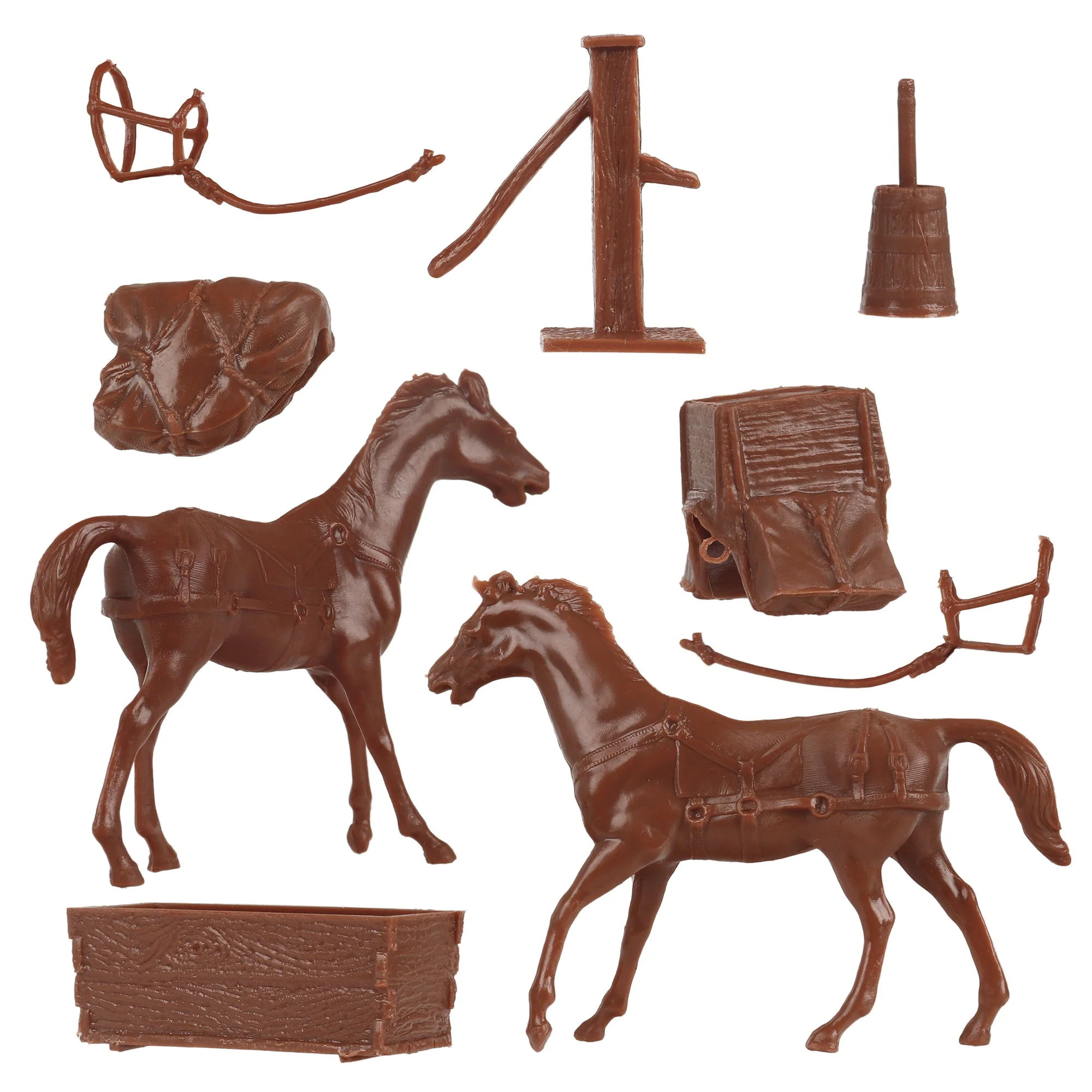 BMC Classic Marx Western Pack Horses Old West Cowboy Plastic Playset Accessories - Image 3