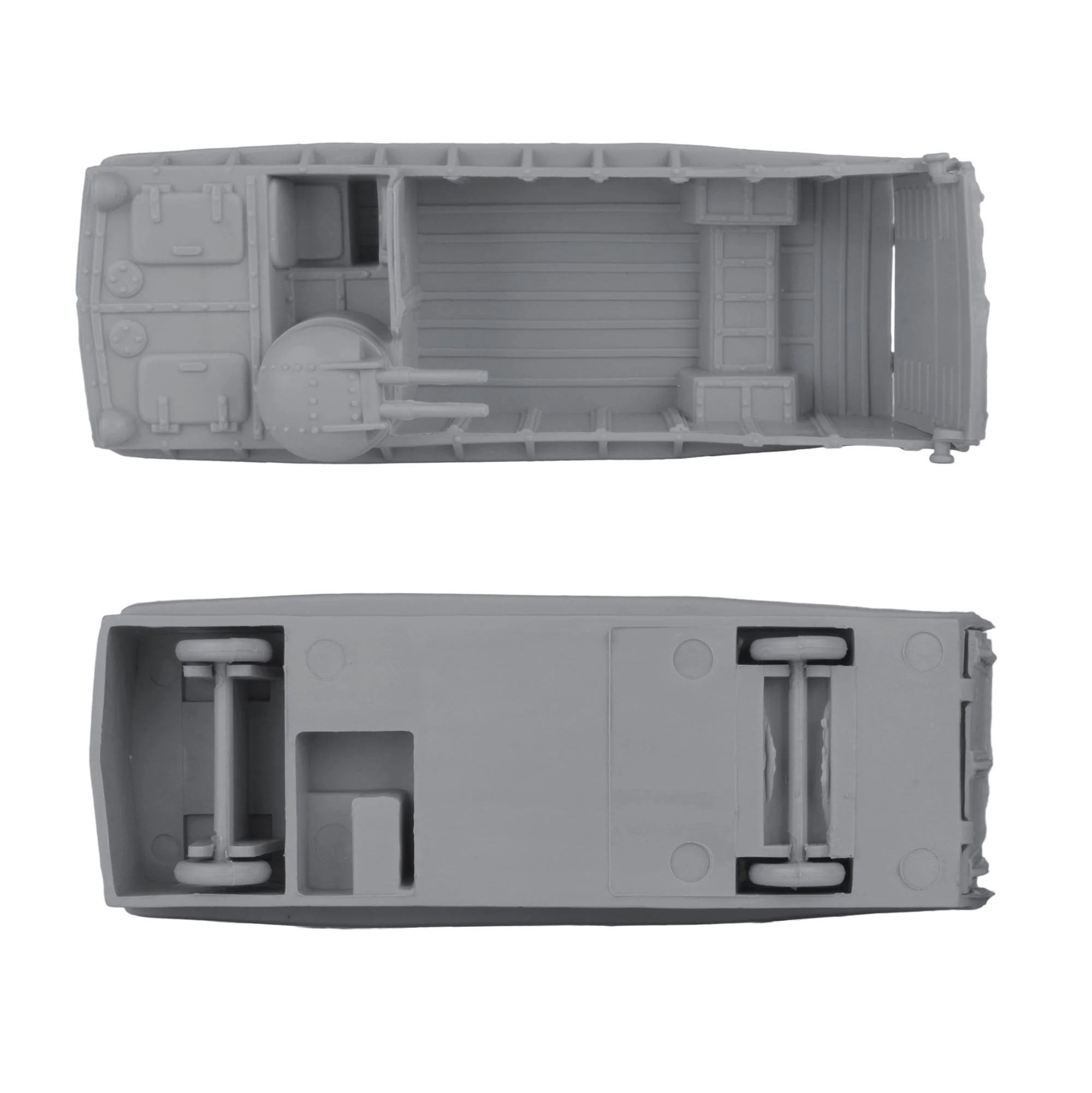 BMC Classic Marx Landing Craft - 4pc Gray Plastic Army Men Boat Vehicles - Image 4