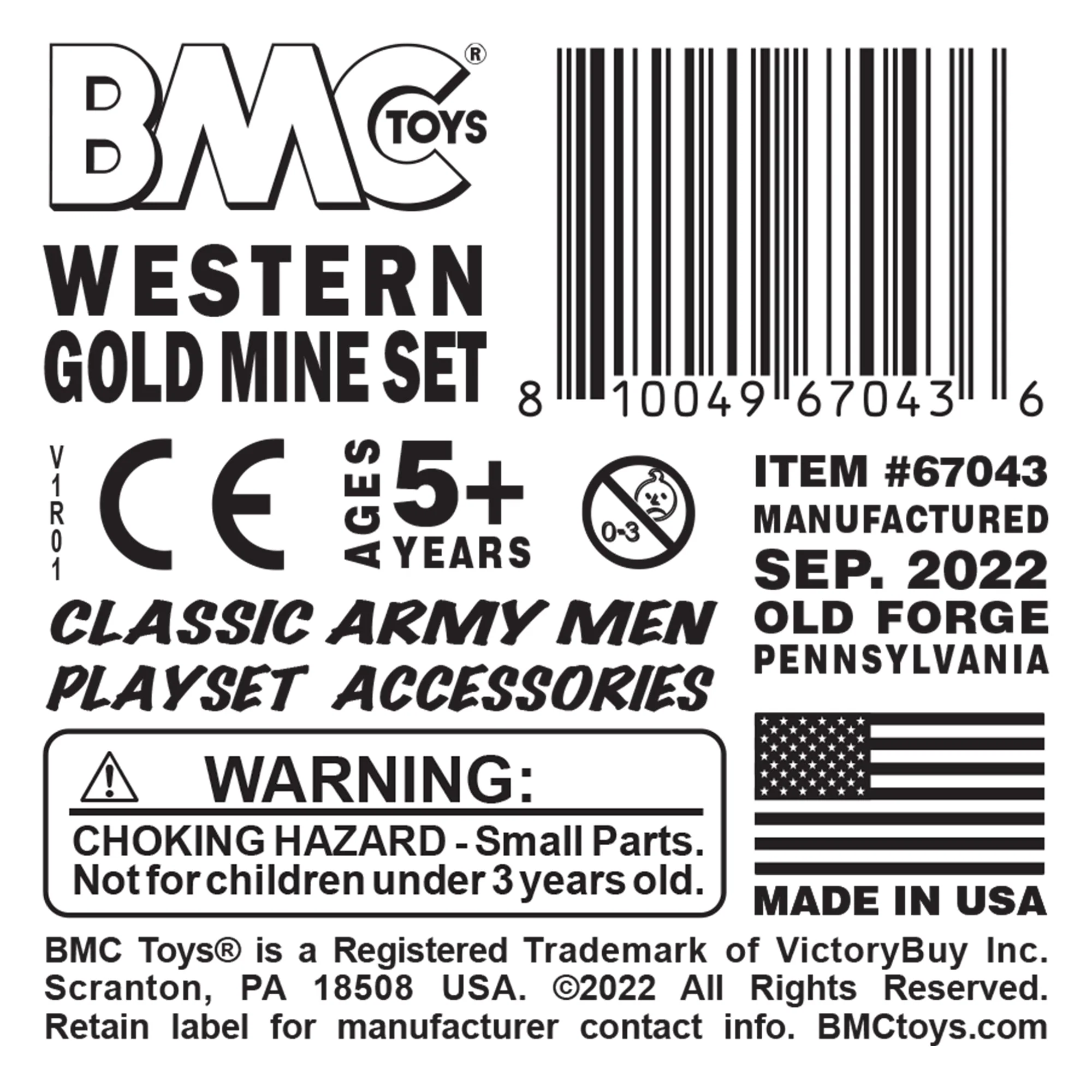 BMC Classic Marx Western Gold Mine Plastic Cowboys Army Men Playset Accessories - Image 5