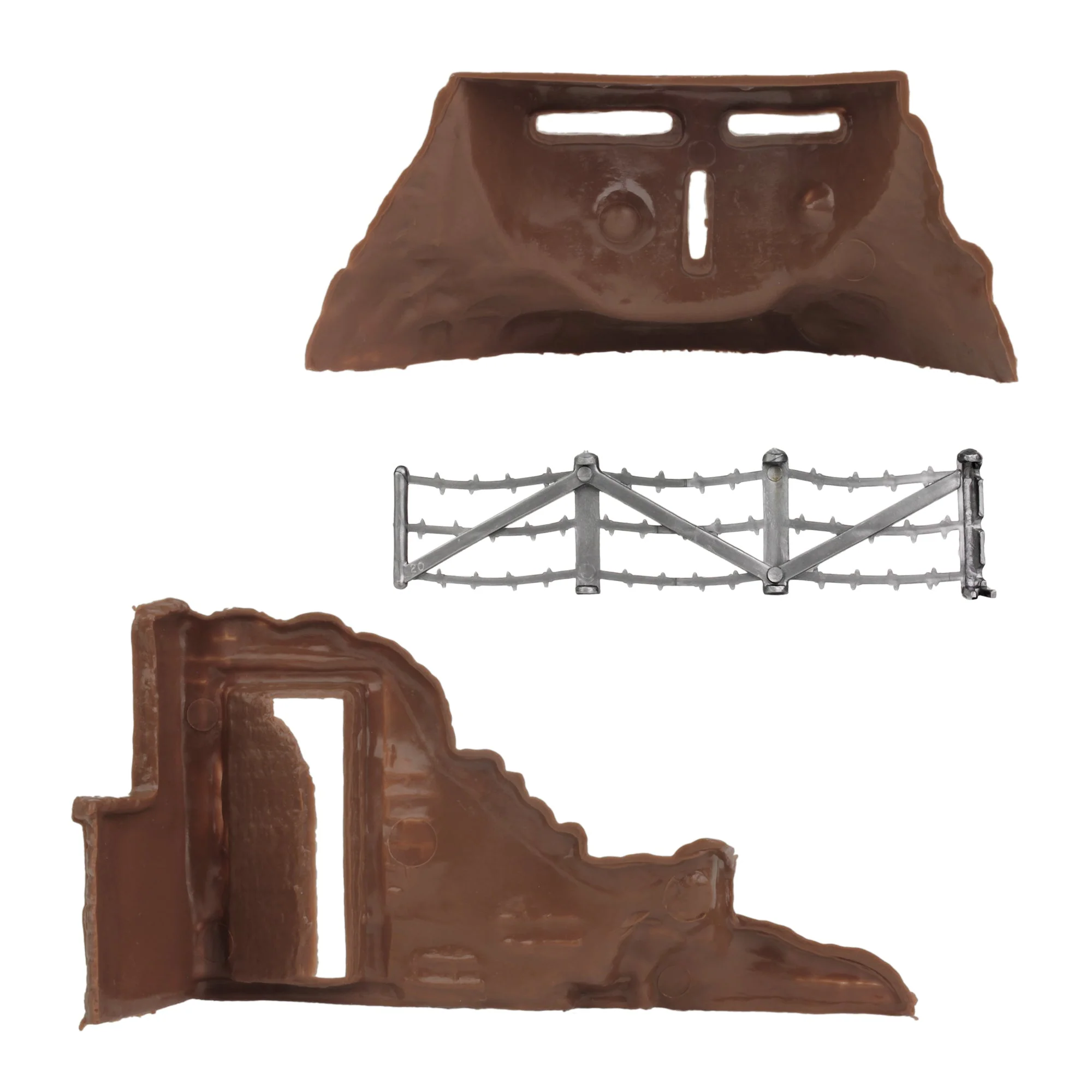 BMC Classic Marx Axis Ambush - 14pc Brown Plastic Army Men Playset Accessories - Image 4