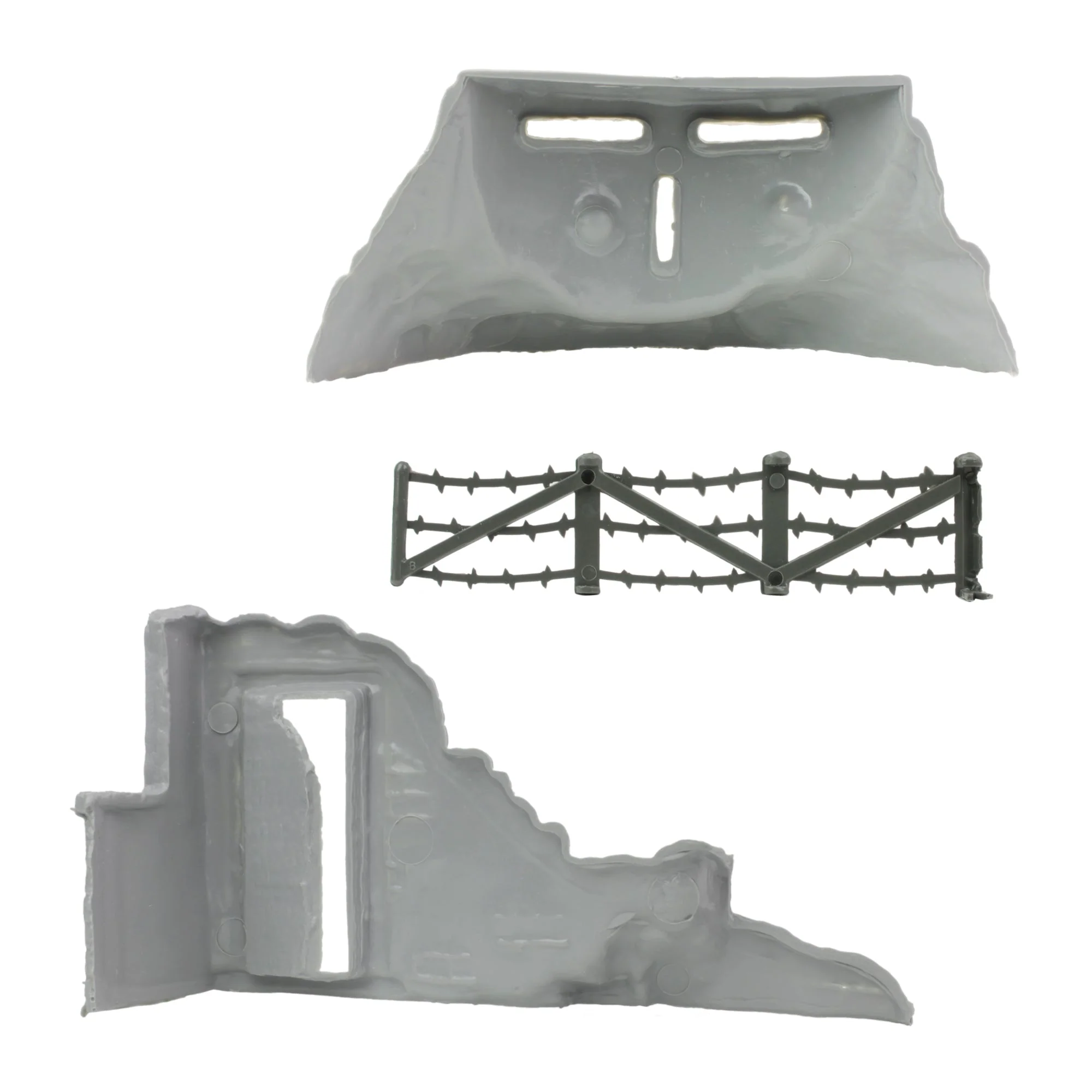 BMC Classic Marx Axis Ambush - 14pc Gray Plastic Army Men Playset Accessories - Image 4