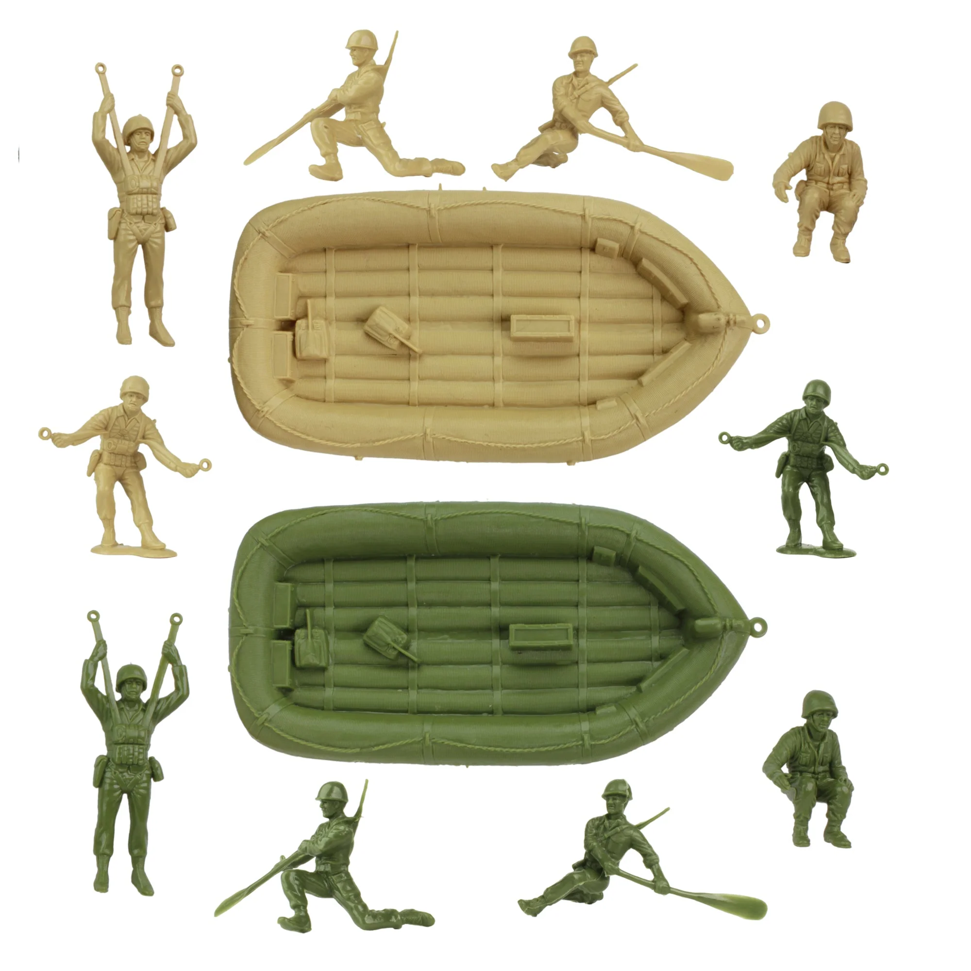 BMC Marx Plastic Army Men Beach Assault - OD Green & Tan 24pc WW2 US Soldiers - Image 4