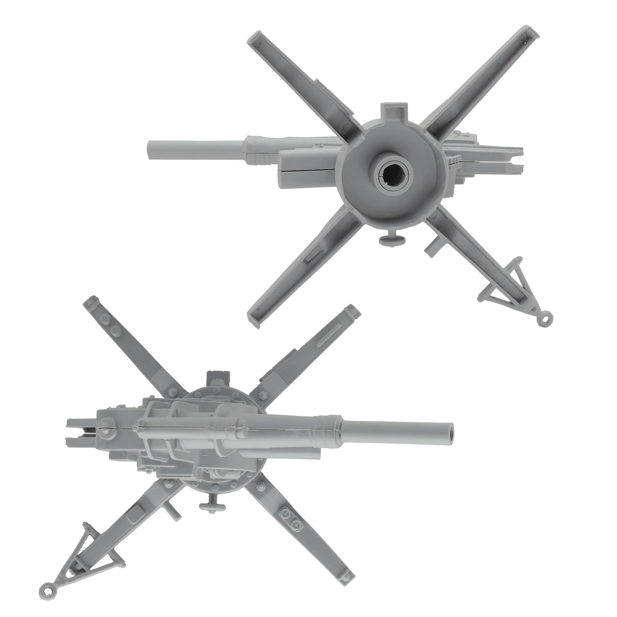 BMC Classic WW2 German 88mm Artillery - 2pc Gray Plastic Army Men Accessories - Image 4