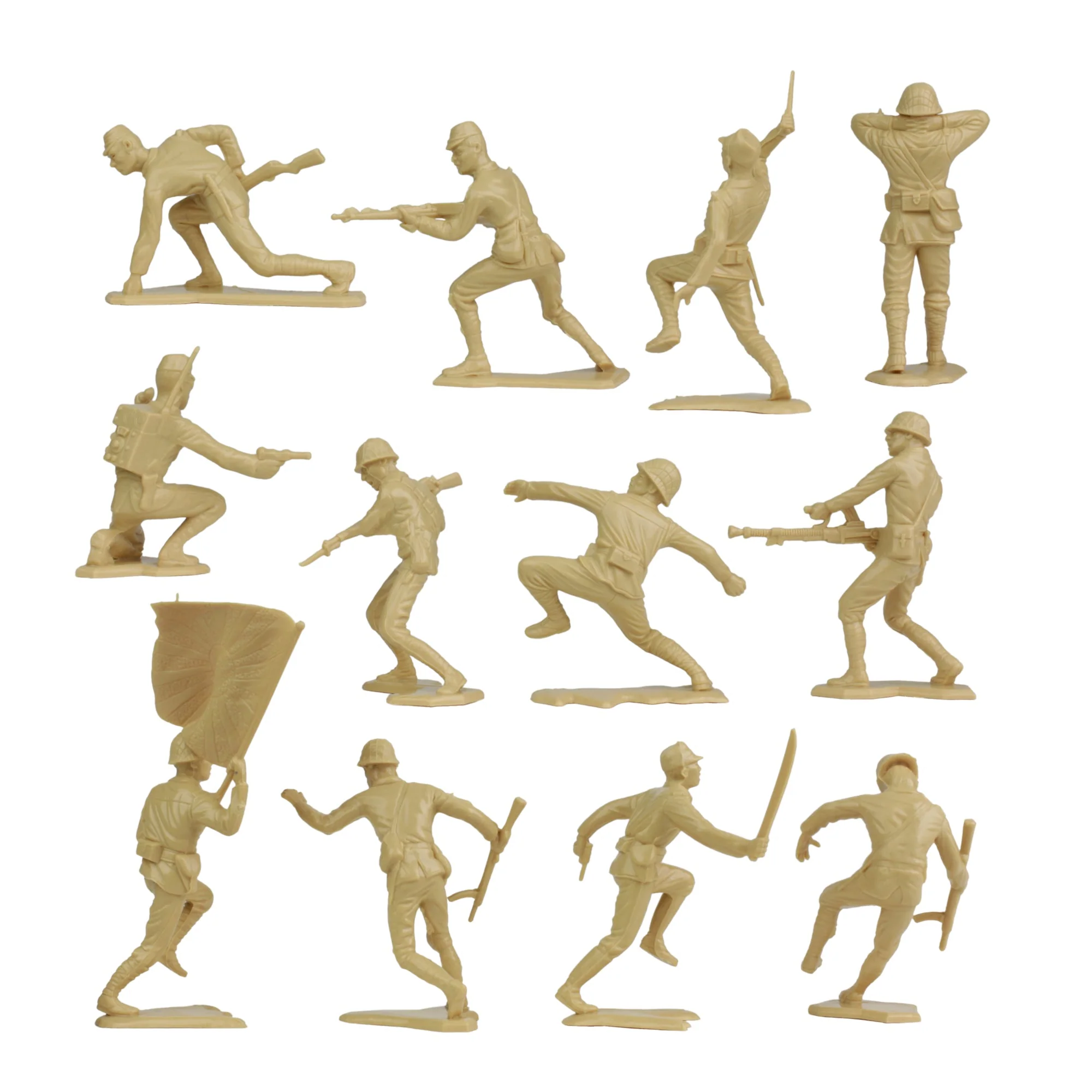 BMC Classic Marx Japanese Plastic Army Men - 32pc WW2 Soldier Figures - USA Made - Image 5