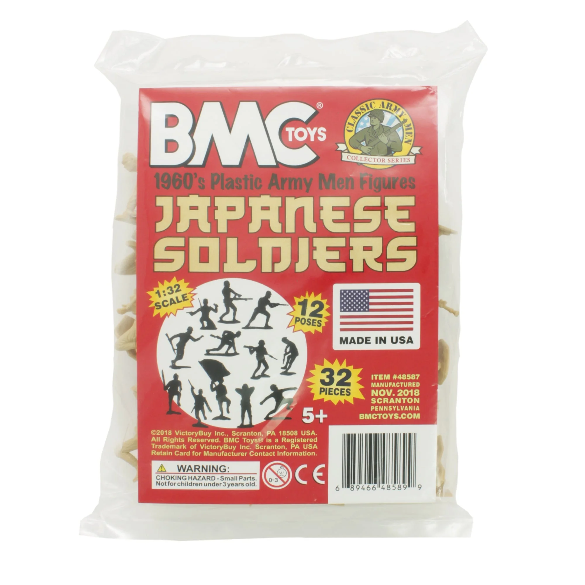 BMC Classic Marx Japanese Plastic Army Men - 32pc WW2 Soldier Figures - USA Made - Image 6