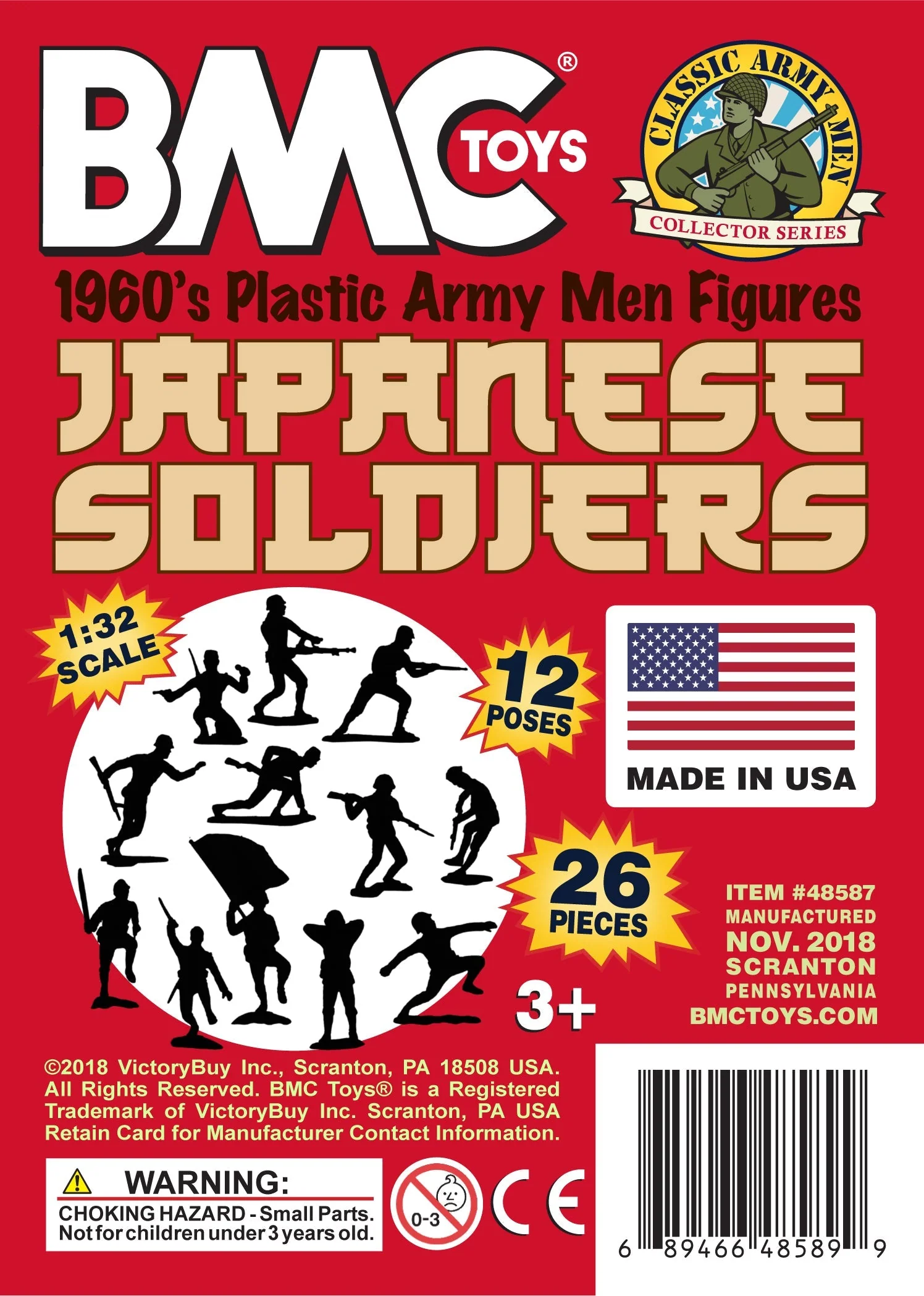 BMC Classic Marx Japanese Plastic Army Men - 32pc WW2 Soldier Figures - USA Made - Image 7