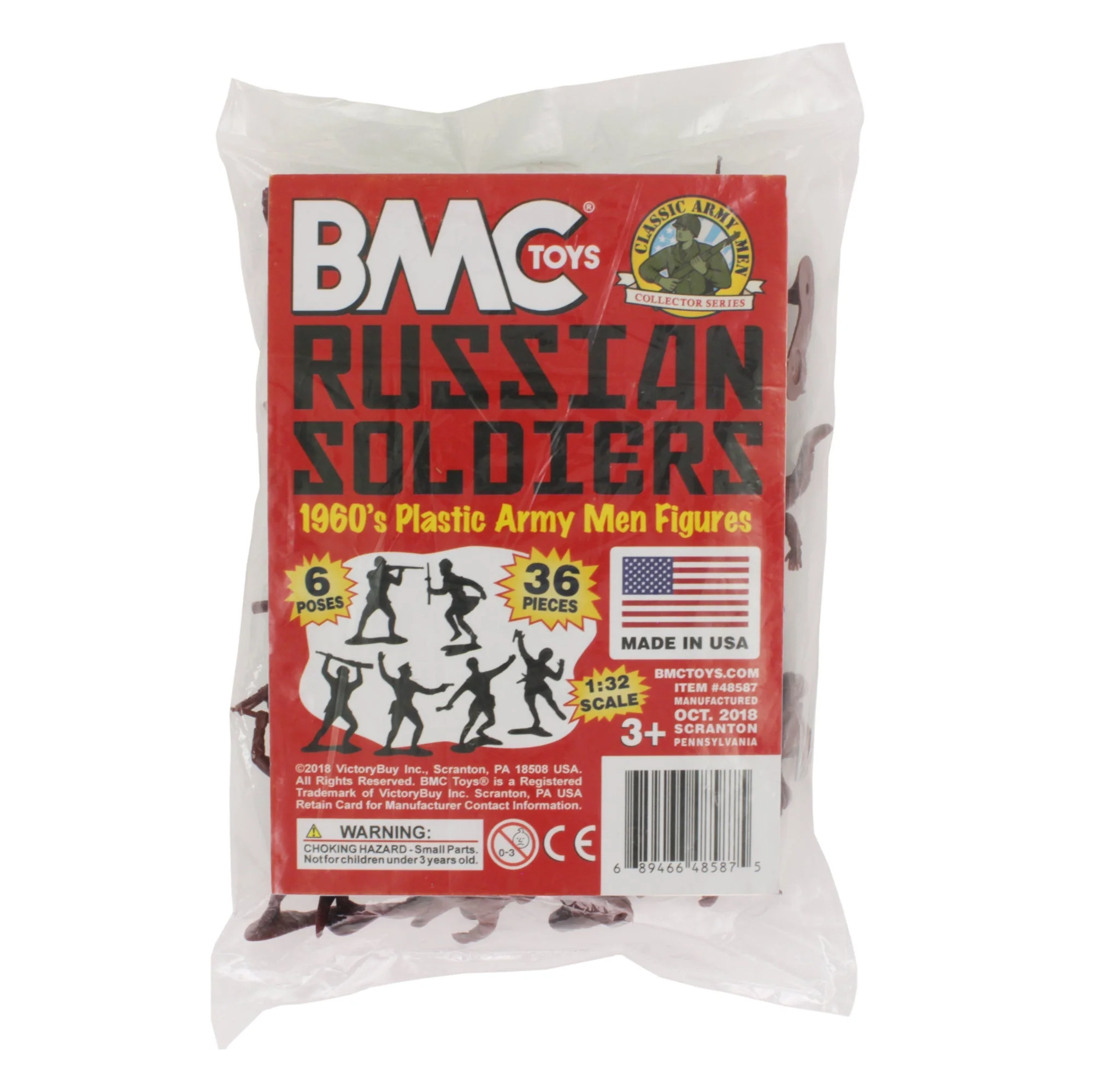 BMC Classic Marx Russian Plastic Army Men - 36pc WW2 Soldier Figures - USA Made - Image 6