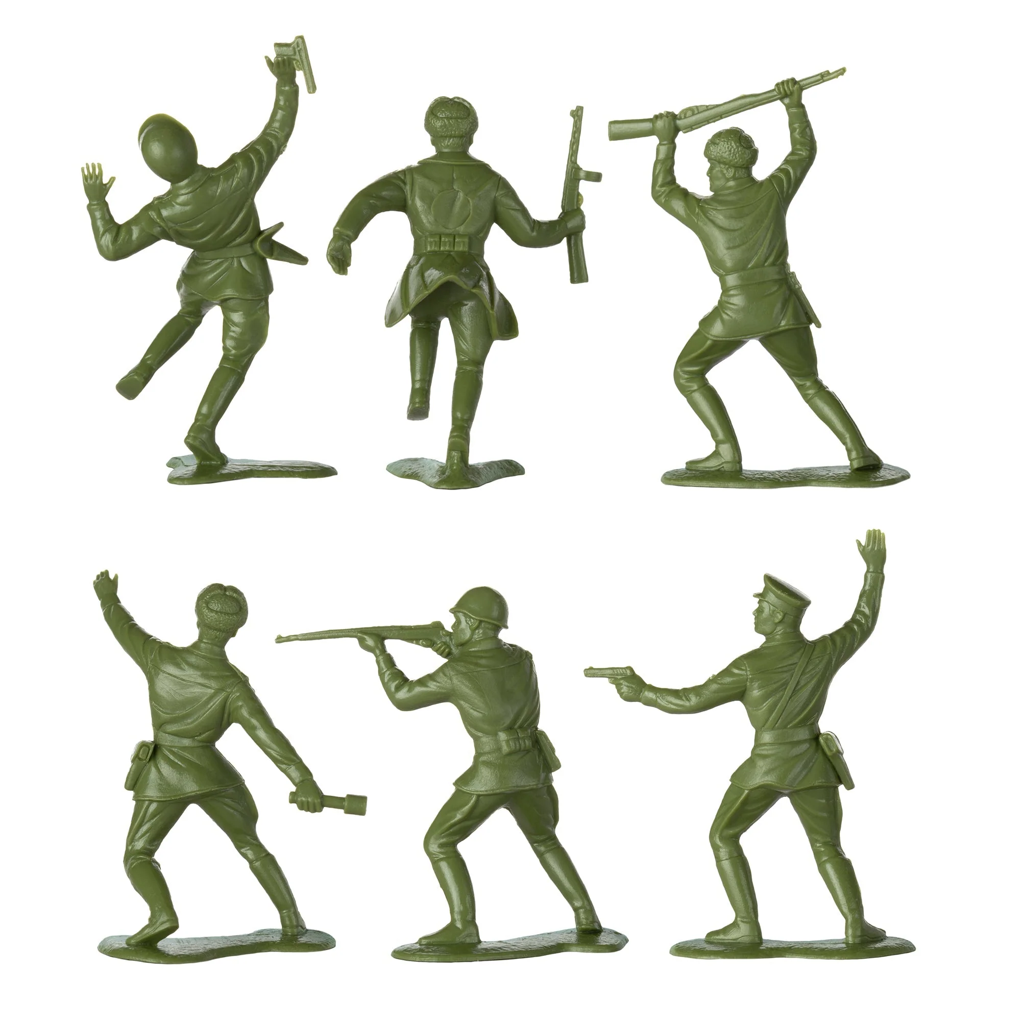 BMC Classic Marx Russian Plastic Army Men - OD Green 36pc WW2 Soldier Figures - Image 4