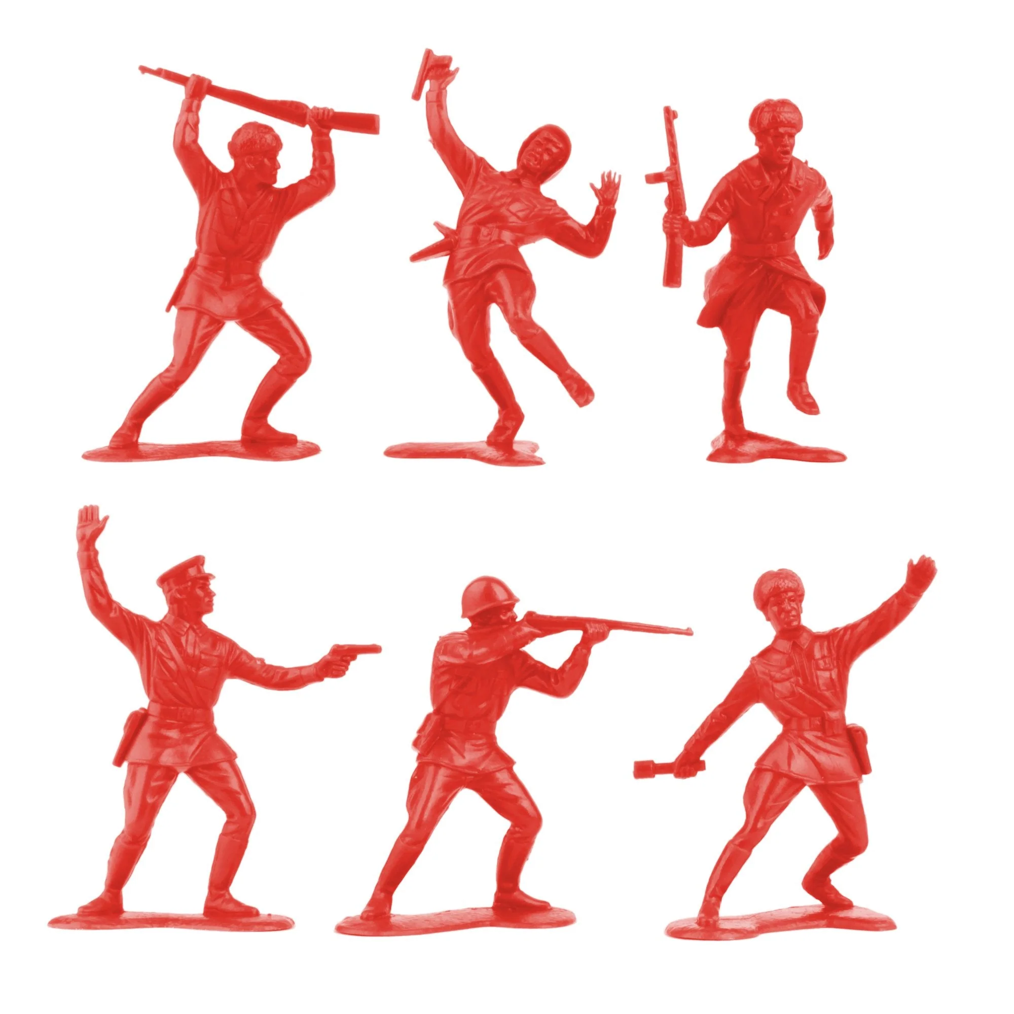 BMC Classic Marx Russian Plastic Army Men - Red 36pc WW2 Soldier Figures US Made - Image 2