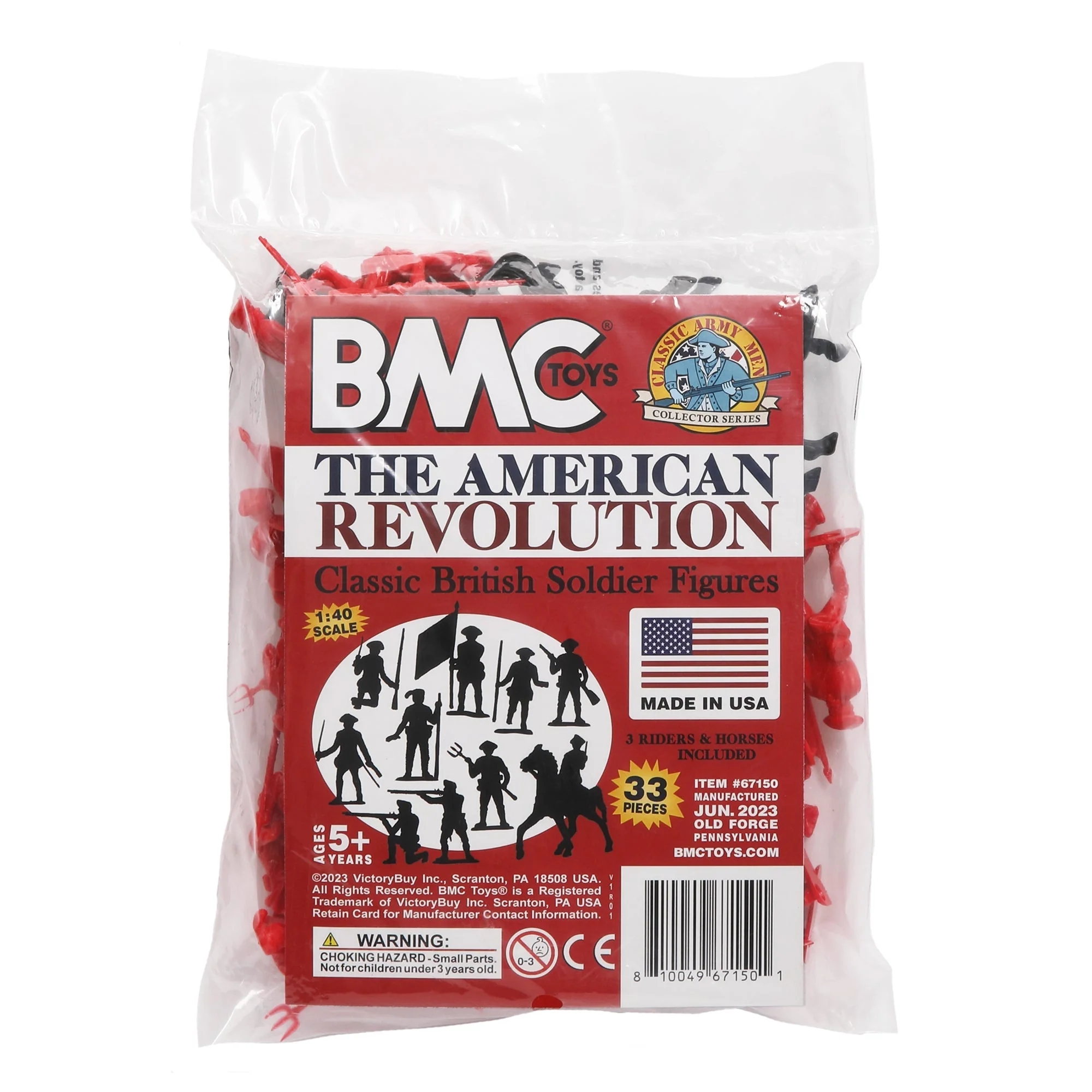 BMC Classic MPC Revolutionary War British Soldiers - Plastic Army Men Figures - Image 7