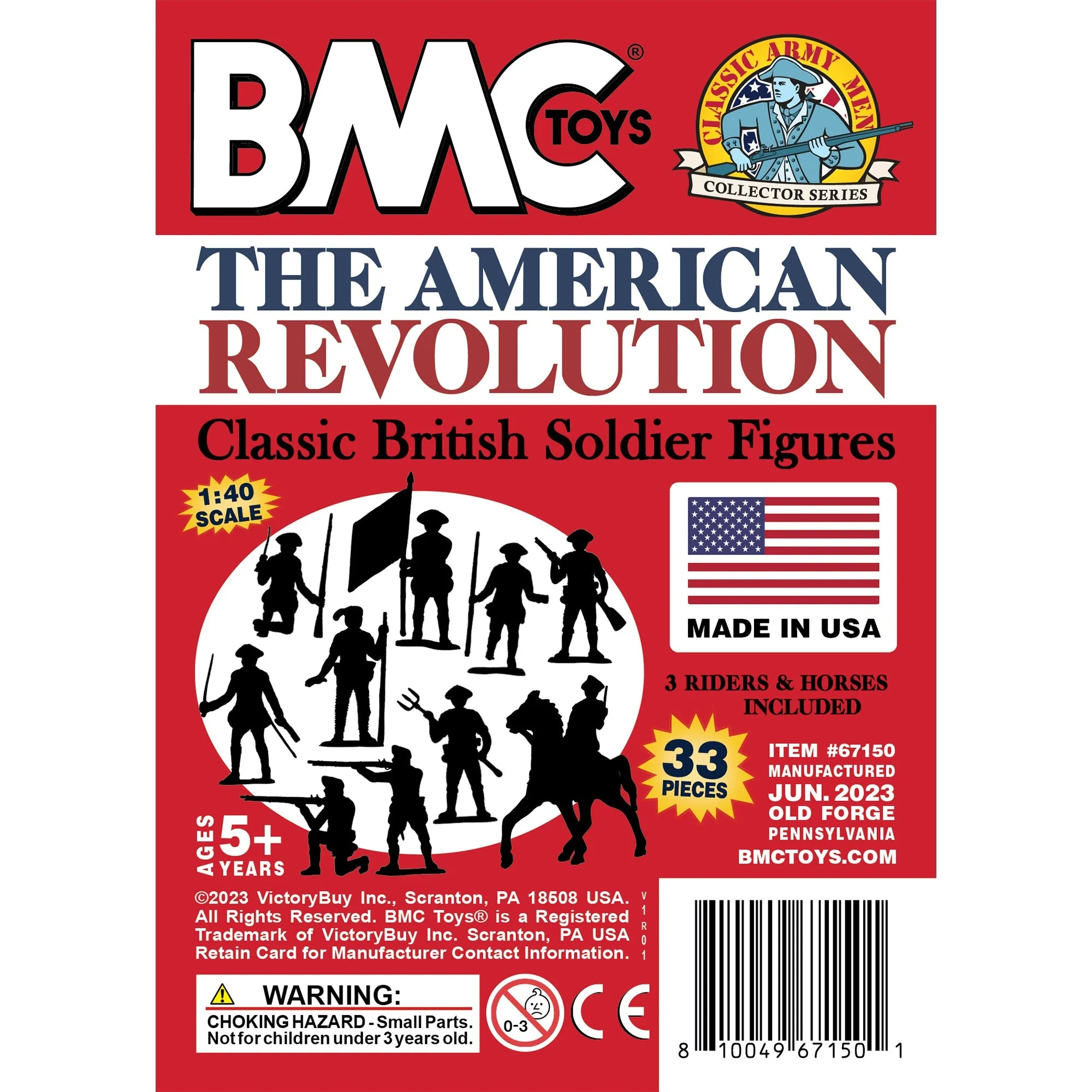 BMC Classic MPC Revolutionary War British Soldiers - Plastic Army Men Figures - Image 8