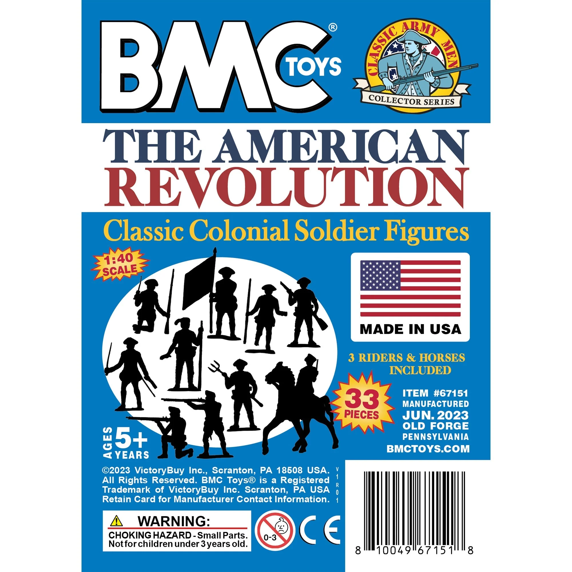 BMC Classic MPC Revolutionary War Colonial Soldiers - Plastic Army Men Figures - Image 8