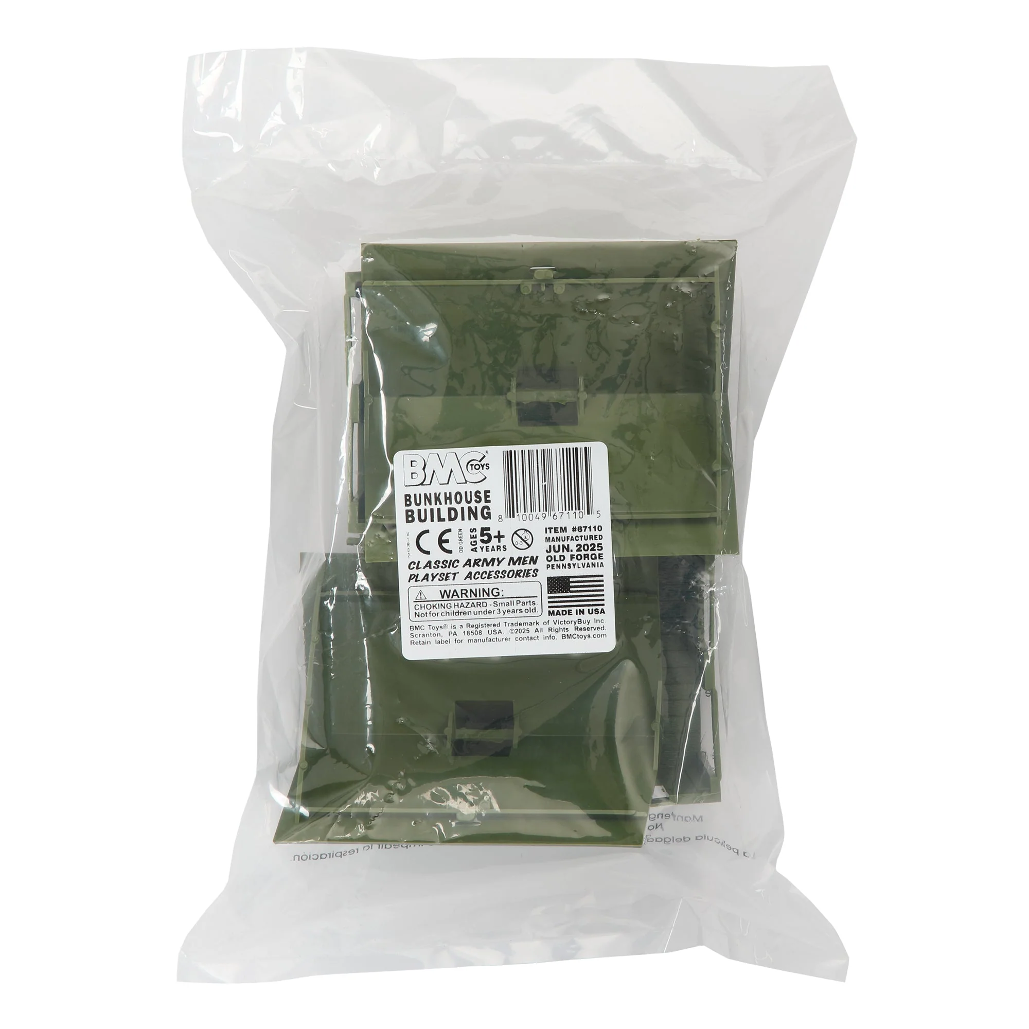 BMC Classic MPC Bunkhouse Barracks - OD Plastic Army Men Cabin House Building - Image 5