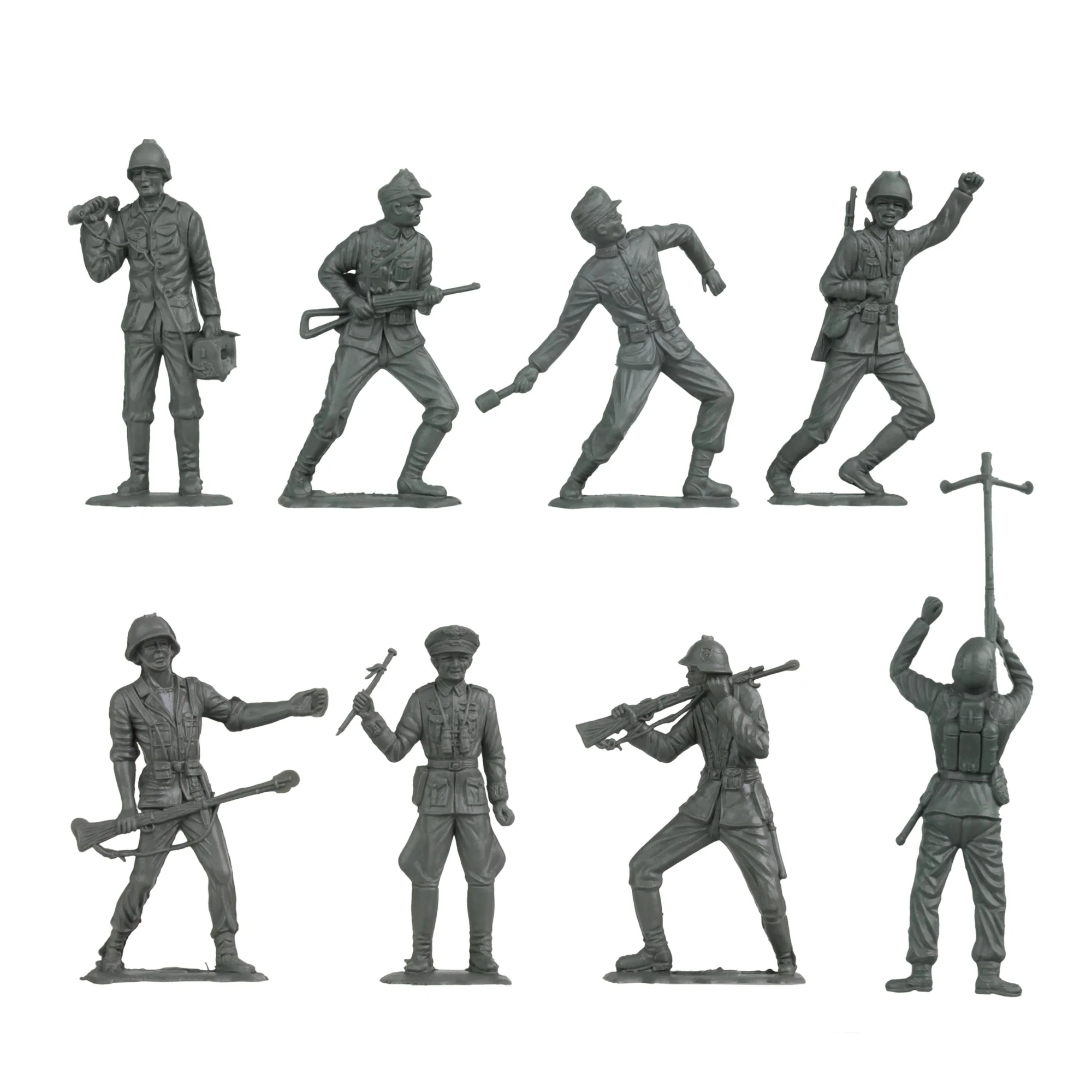 BMC Classic MPC German Plastic Army Men - 36pc WW2 Soldier Figures - Made in USA - Image 3