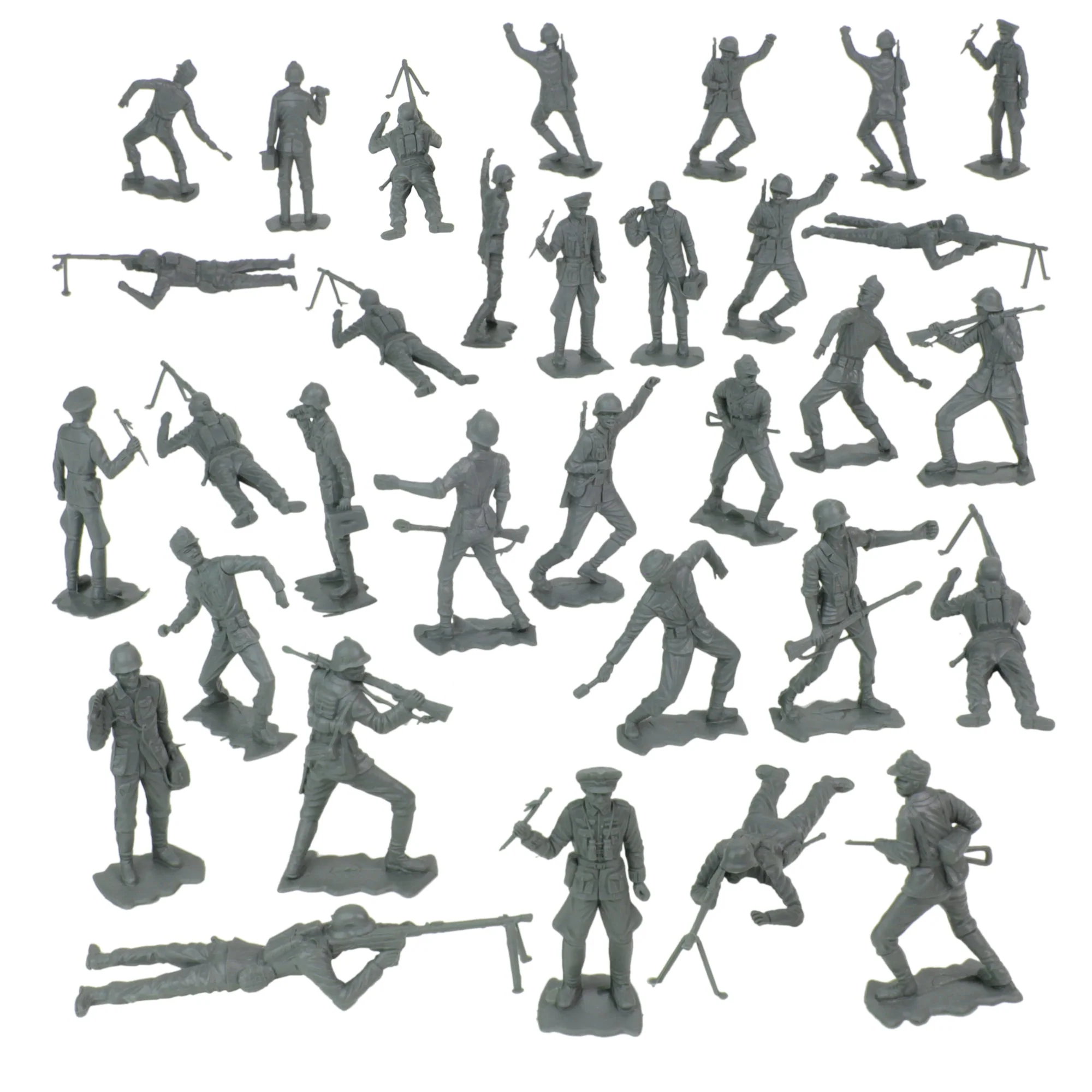 BMC Classic MPC German Plastic Army Men - 36pc WW2 Soldier Figures - Made in USA - Image 4