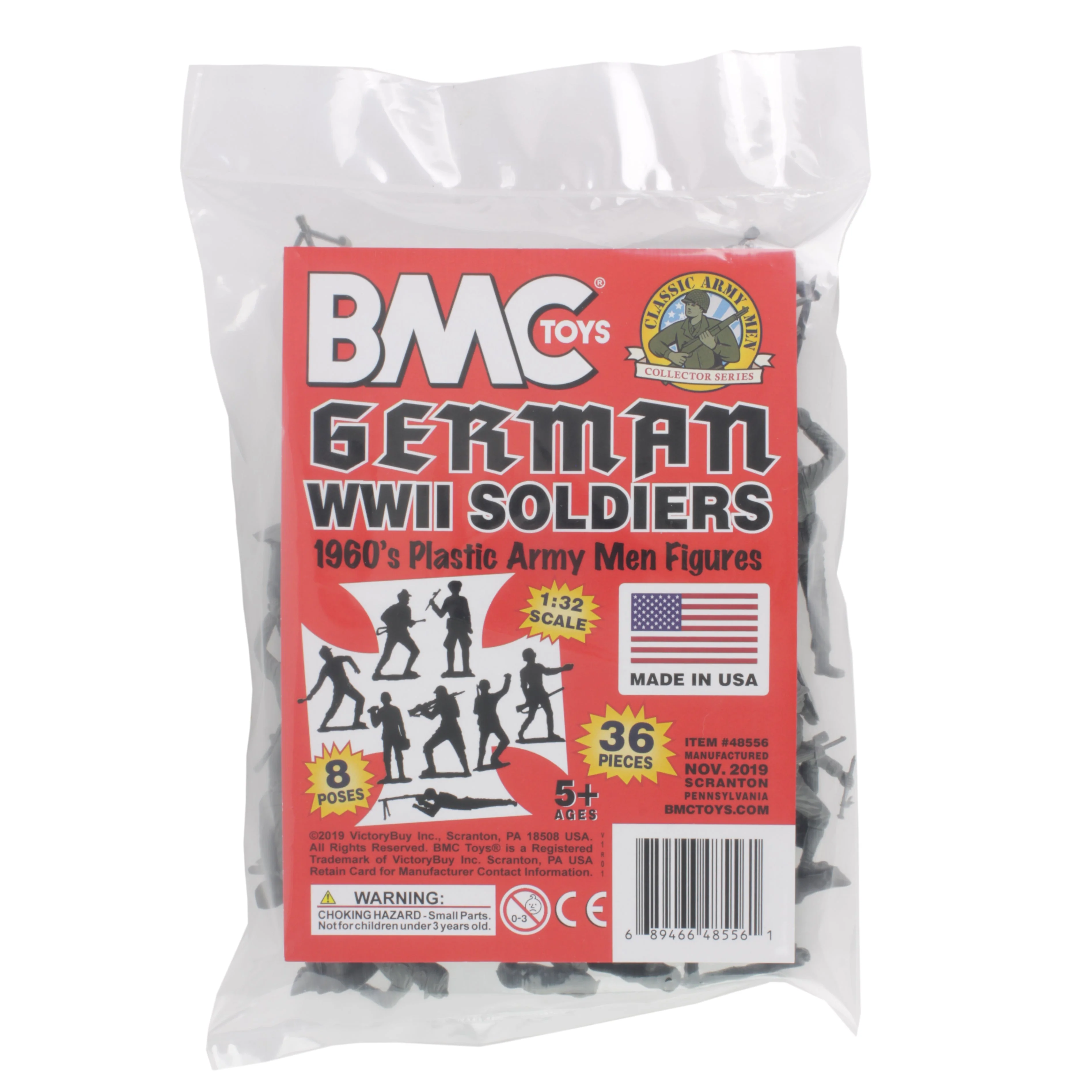 BMC Classic MPC German Plastic Army Men - 36pc WW2 Soldier Figures - Made in USA - Image 6