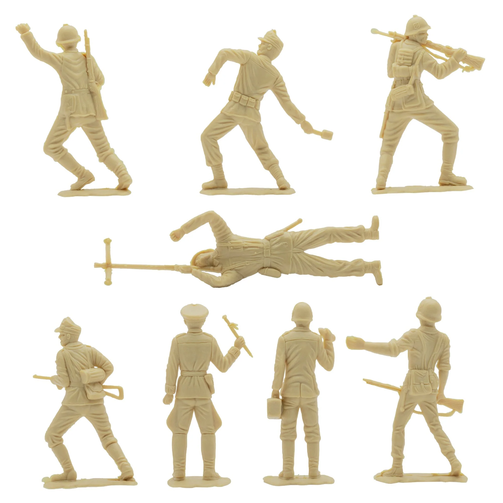BMC Classic MPC German Plastic Army Men - Tan 36pc WW2 Soldier Figures - US Made - Image 2
