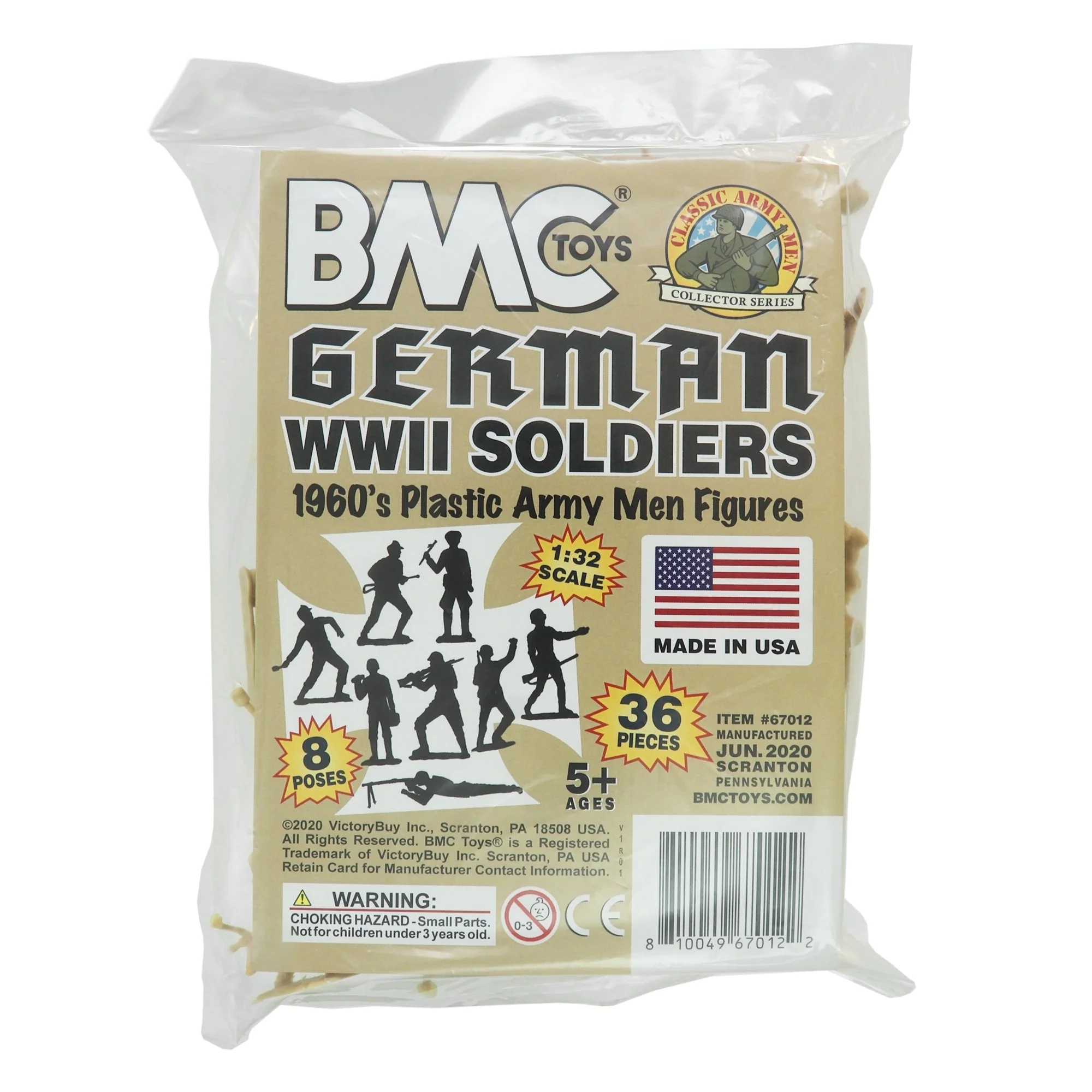 BMC Classic MPC German Plastic Army Men - Tan 36pc WW2 Soldier Figures - US Made - Image 6