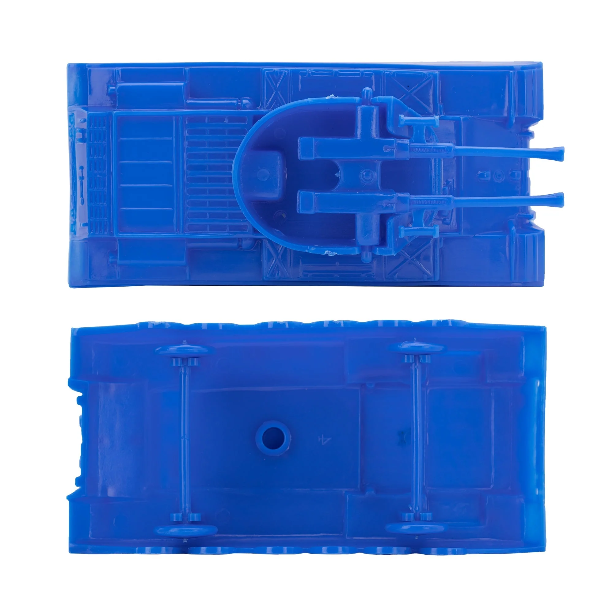 BMC Classic Payton Anti-Aircraft Tanks - 4pc Blue Plastic Army Men Vehicles - Image 4