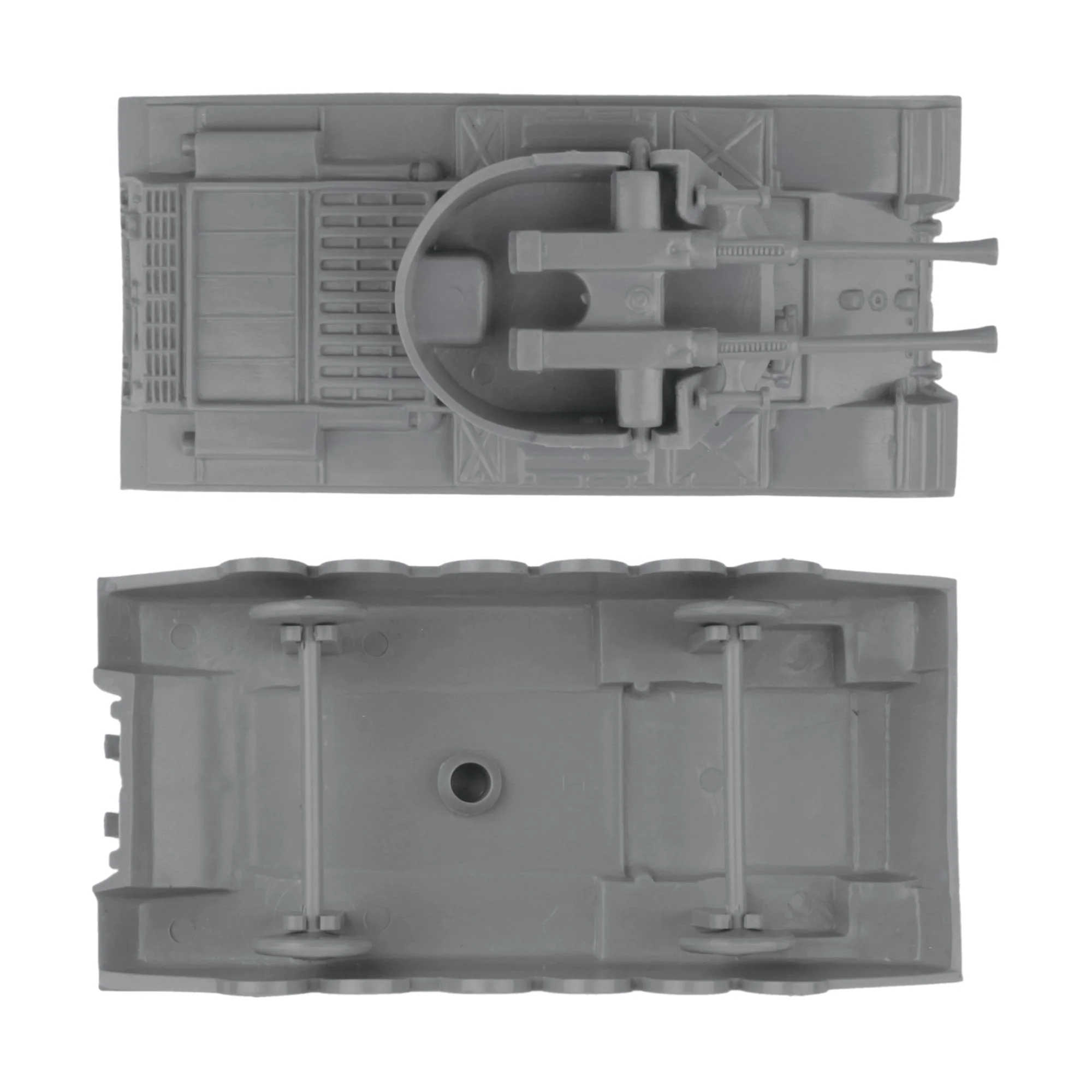 BMC Classic Payton Anti-Aircraft Tanks - 4pc Gray Plastic Army Men Vehicles - Image 3