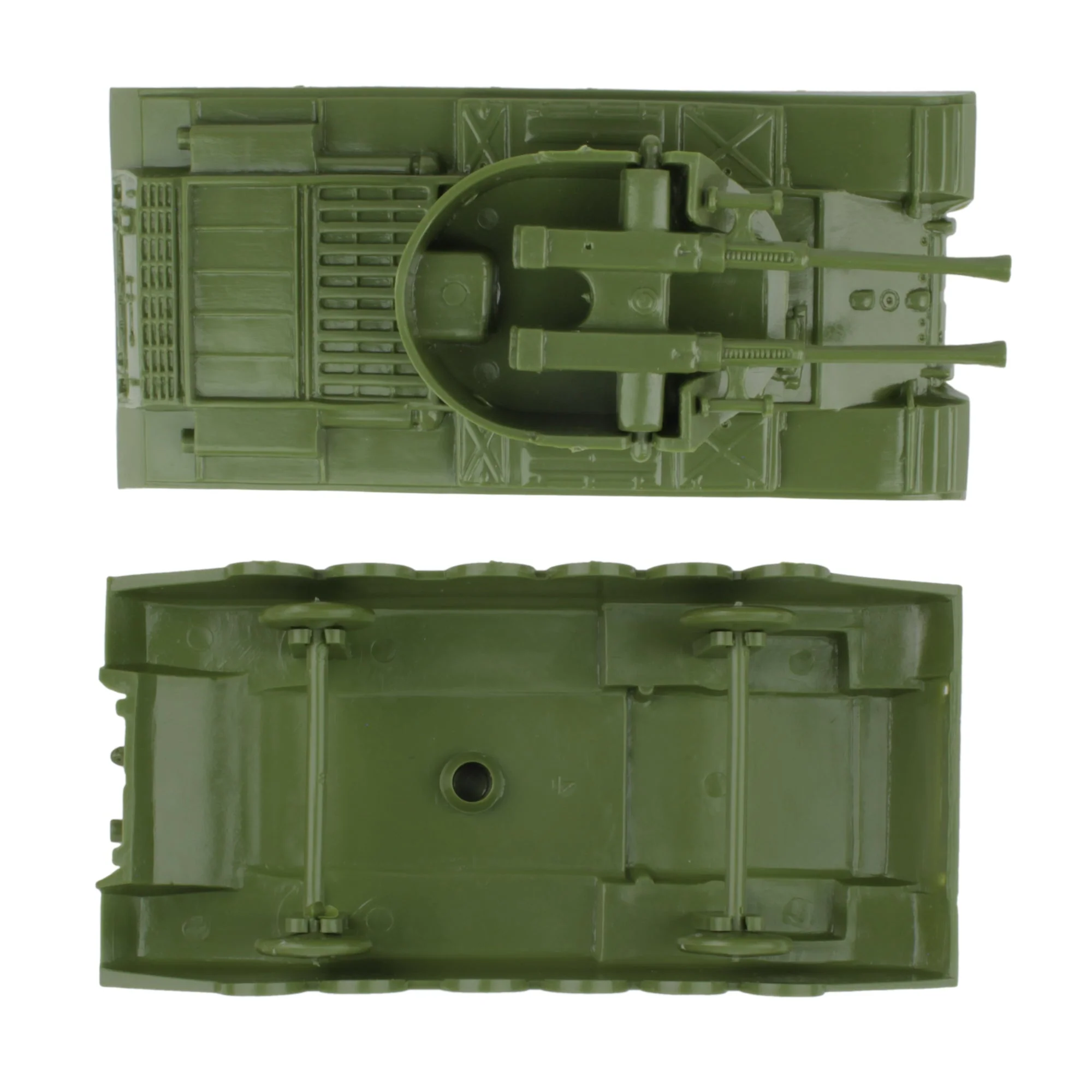 BMC Classic Payton Anti-Aircraft Tanks 4pc Tan & Green Plastic Army Men Vehicles - Image 5