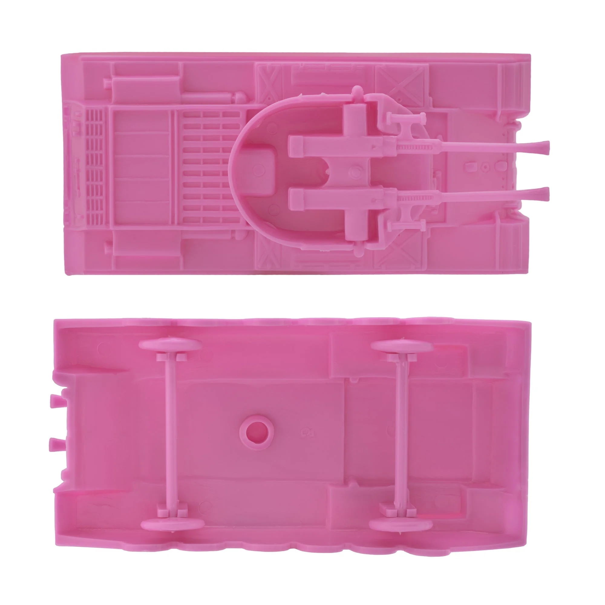 BMC Classic Payton Anti-Aircraft Tanks - 4pc Pink Plastic Army Men Vehicles - Image 4