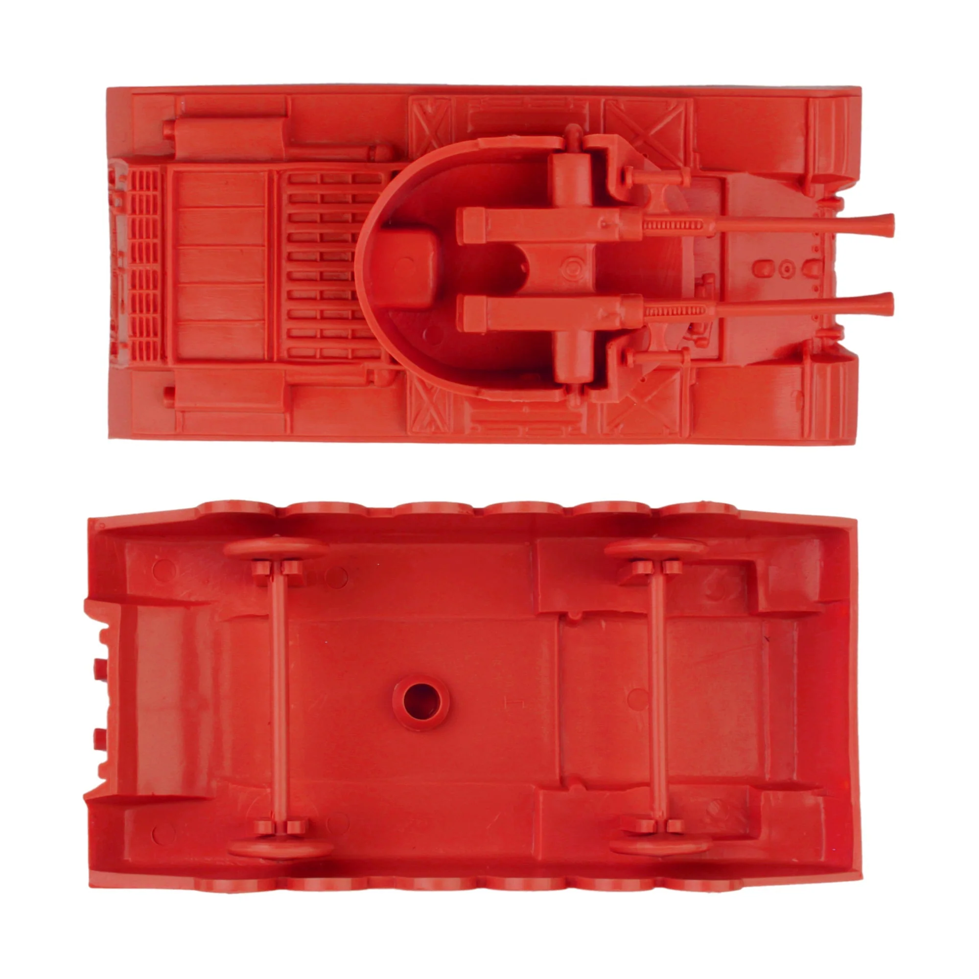 BMC Classic Payton Anti-Aircraft Tanks - 4pc Red Plastic Army Men Vehicles - Image 3