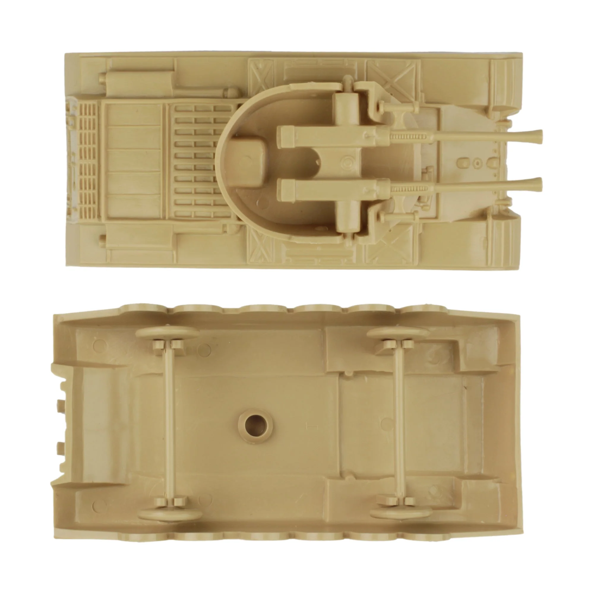 BMC Classic Payton Anti-Aircraft Tanks 4pc Tan Plastic Army Men Vehicles US Made - Image 3