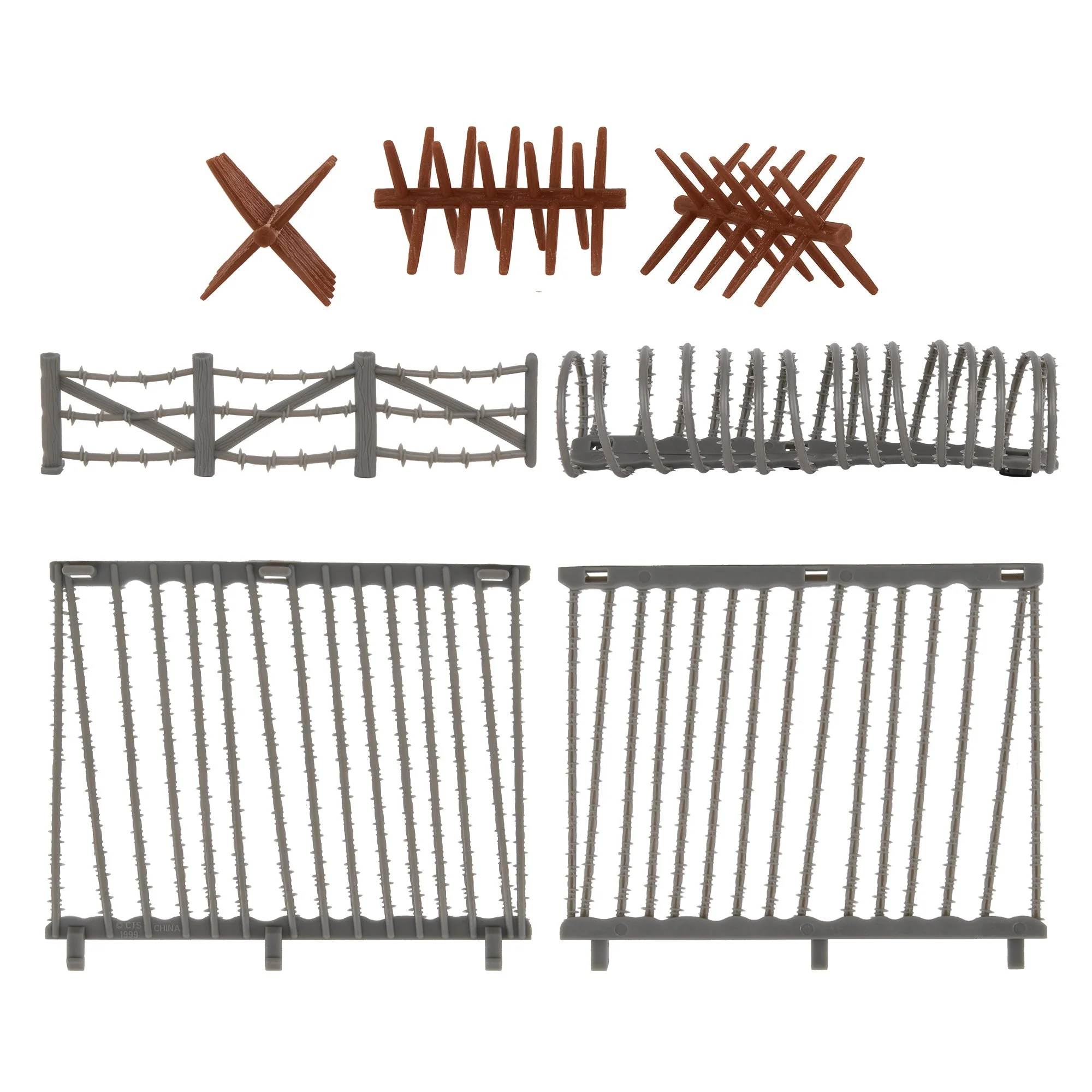 BMC CTS Concertina Barbed Wire Fence Barricade - 18pc Plastic Army Men Accessory - Image 3