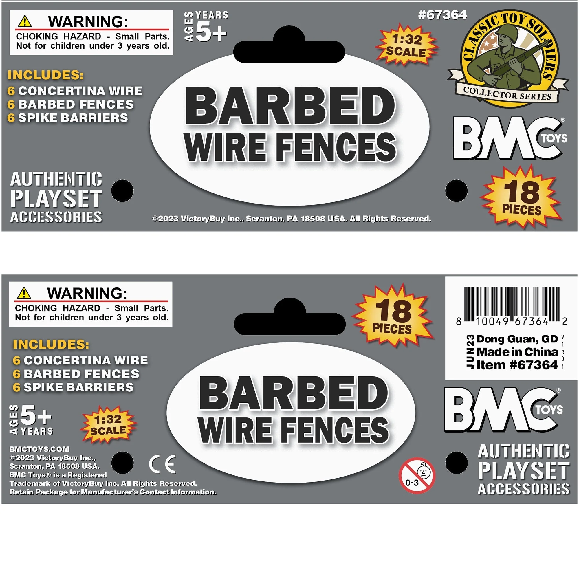 BMC CTS Concertina Barbed Wire Fence Barricade - 18pc Plastic Army Men Accessory - Image 6