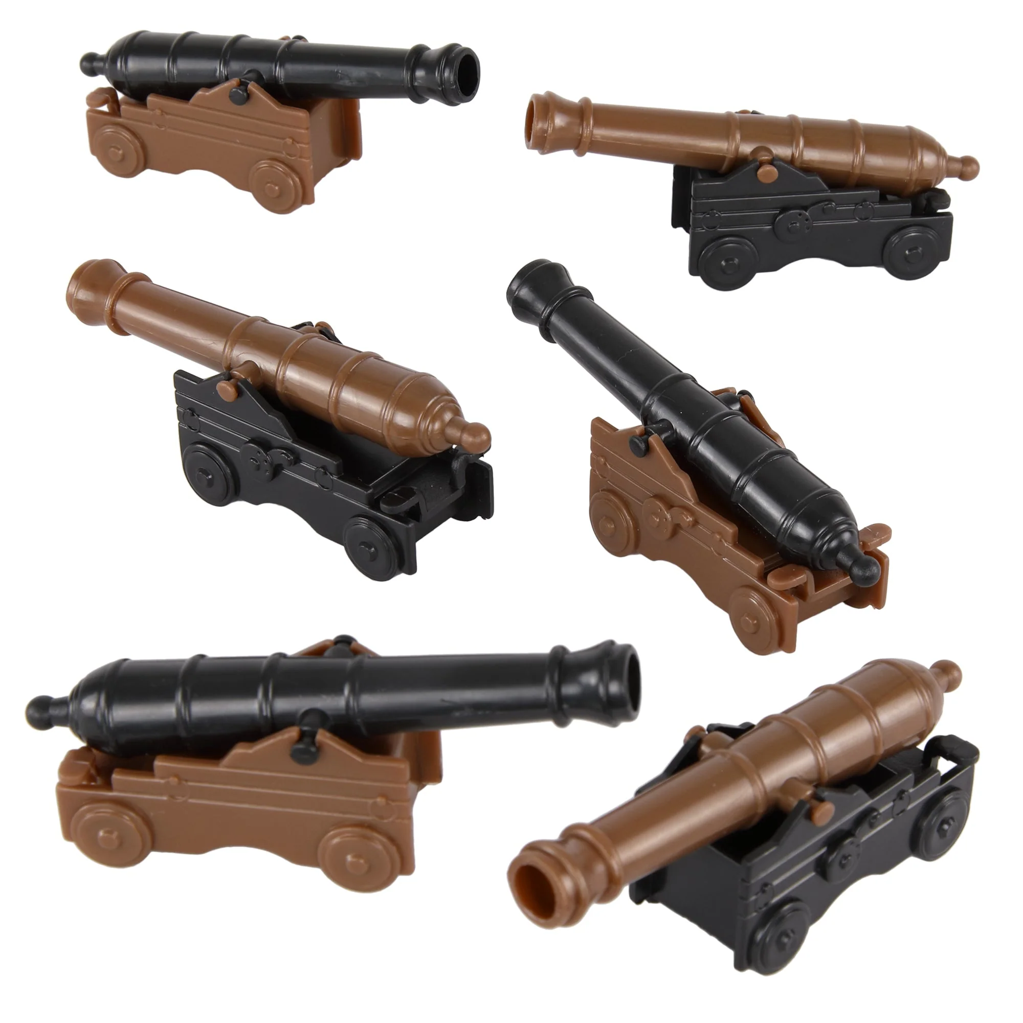 BMC CTS Naval Cannon Artillery - 6pc Black & Bronze Plastic Army Men Accessories - Image 3