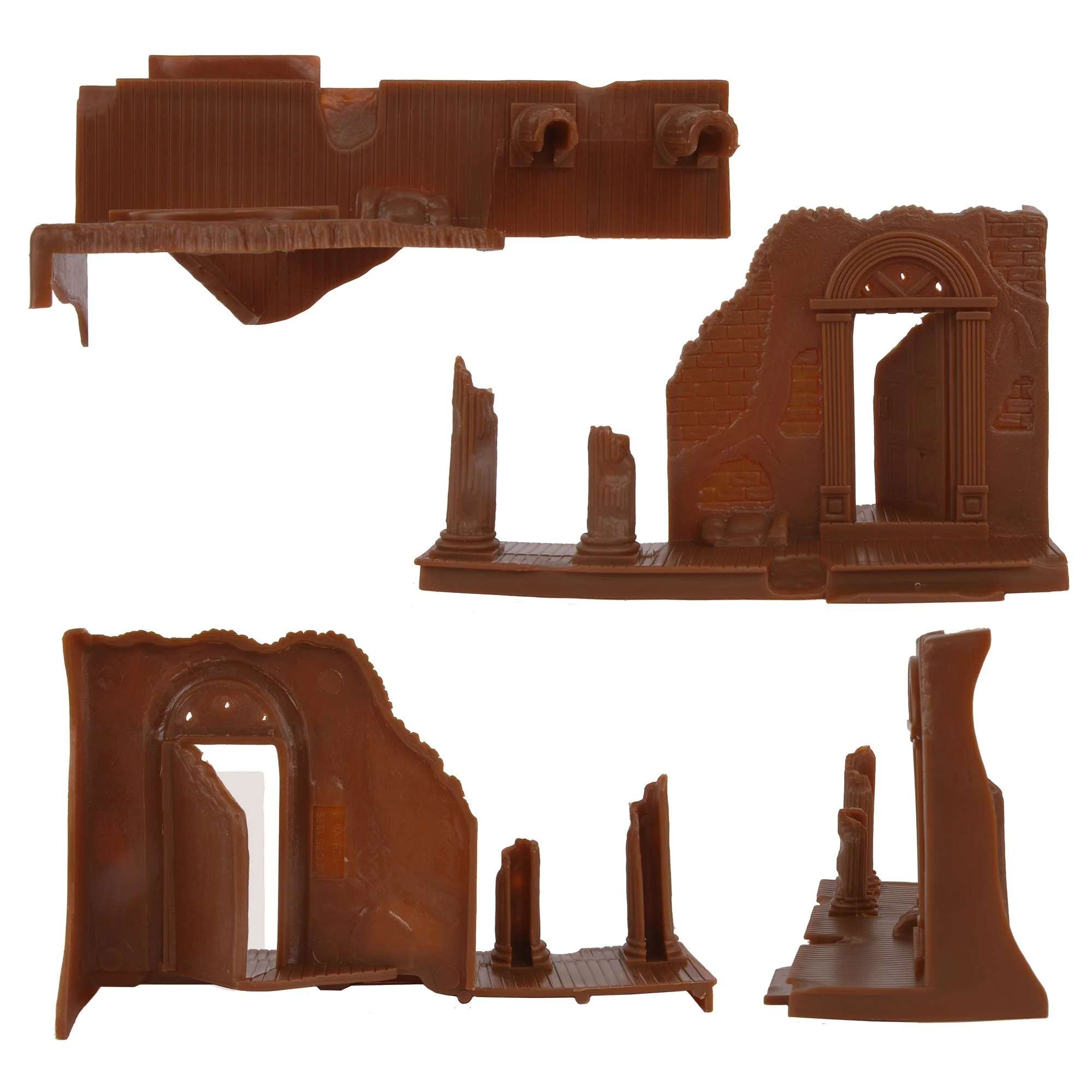 BMC CTS Estate Ruins Destroyed Mansion - 13pc Plastic Figure Playset Accessories - Image 3