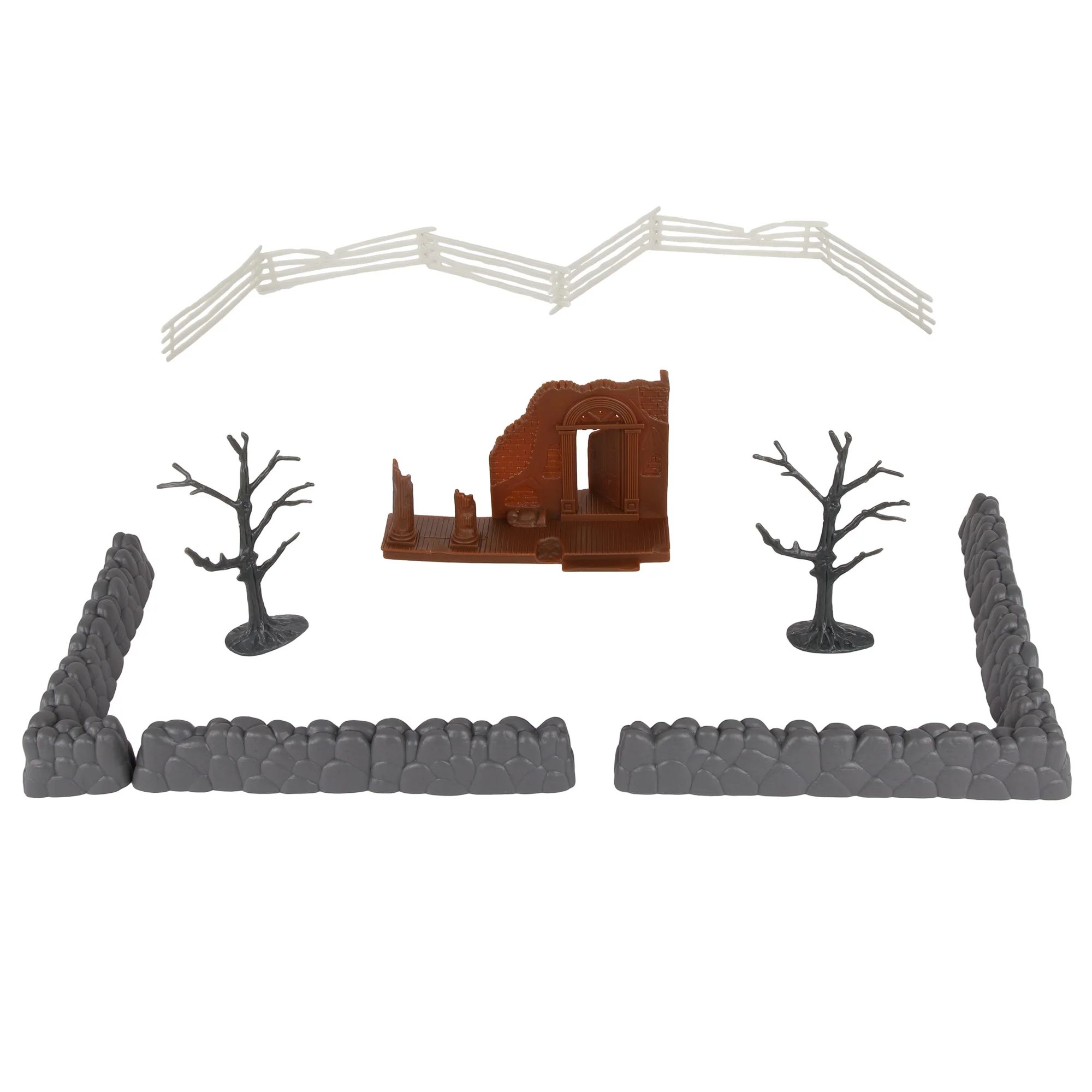BMC CTS Estate Ruins Destroyed Mansion - 13pc Plastic Figure Playset Accessories - Image 6