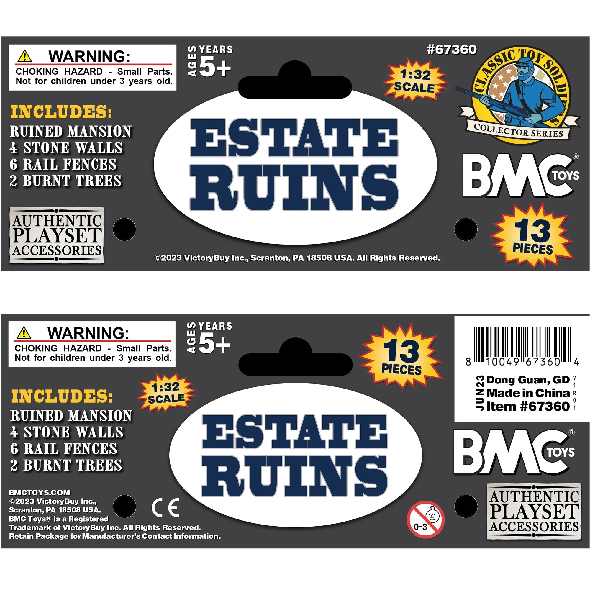 BMC CTS Estate Ruins Destroyed Mansion - 13pc Plastic Figure Playset Accessories - Image 8