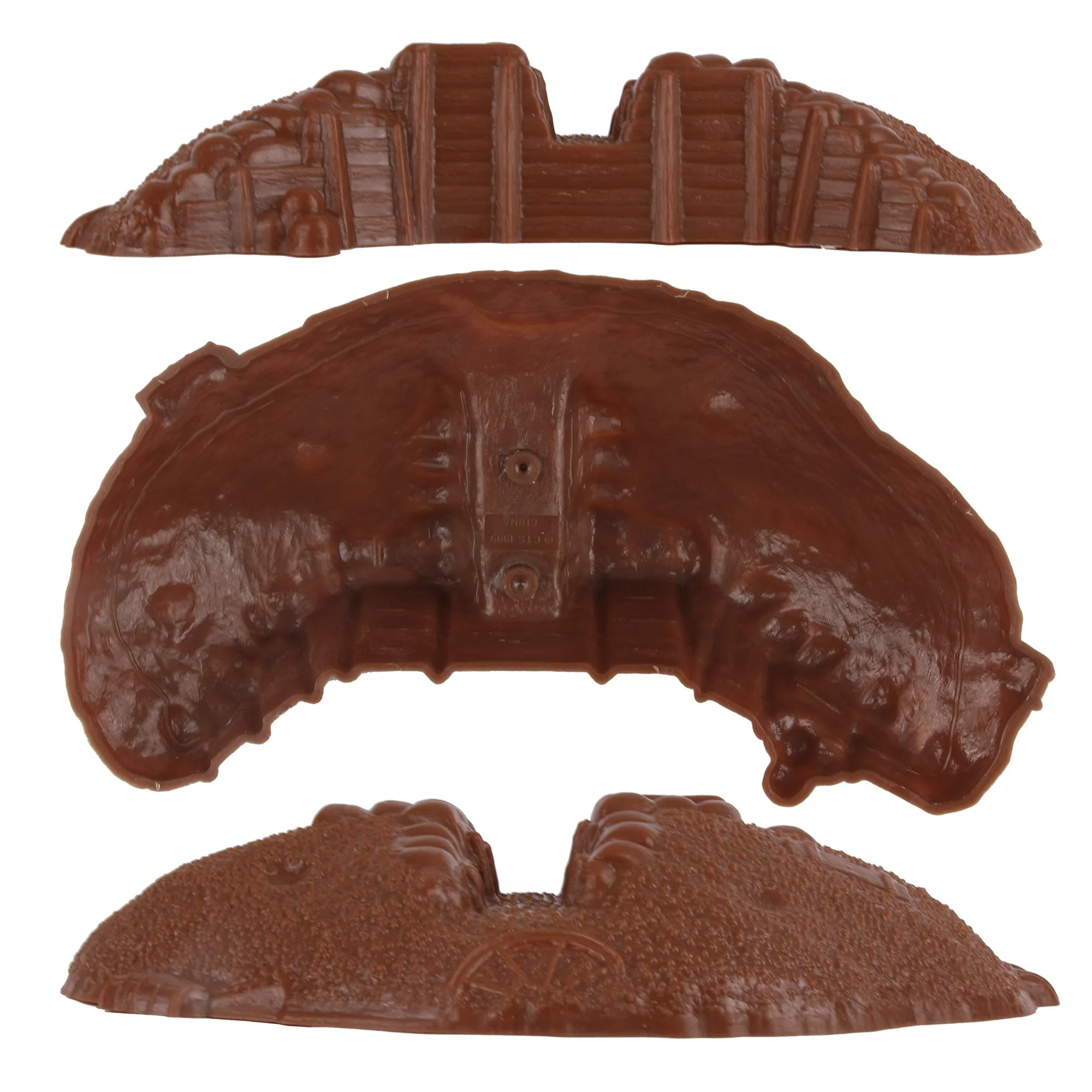BMC CTS Redoubt Position & Naval Cannon - 12pc Brown Plastic Army Men Playset - Image 4