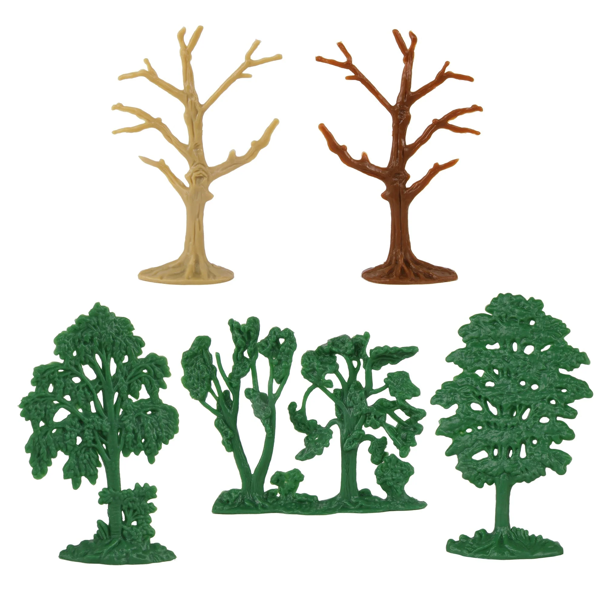 BMC CTS Woodland Forest Trees - 8pc Plastic Figure Playset Diorama Accessories - Image 3
