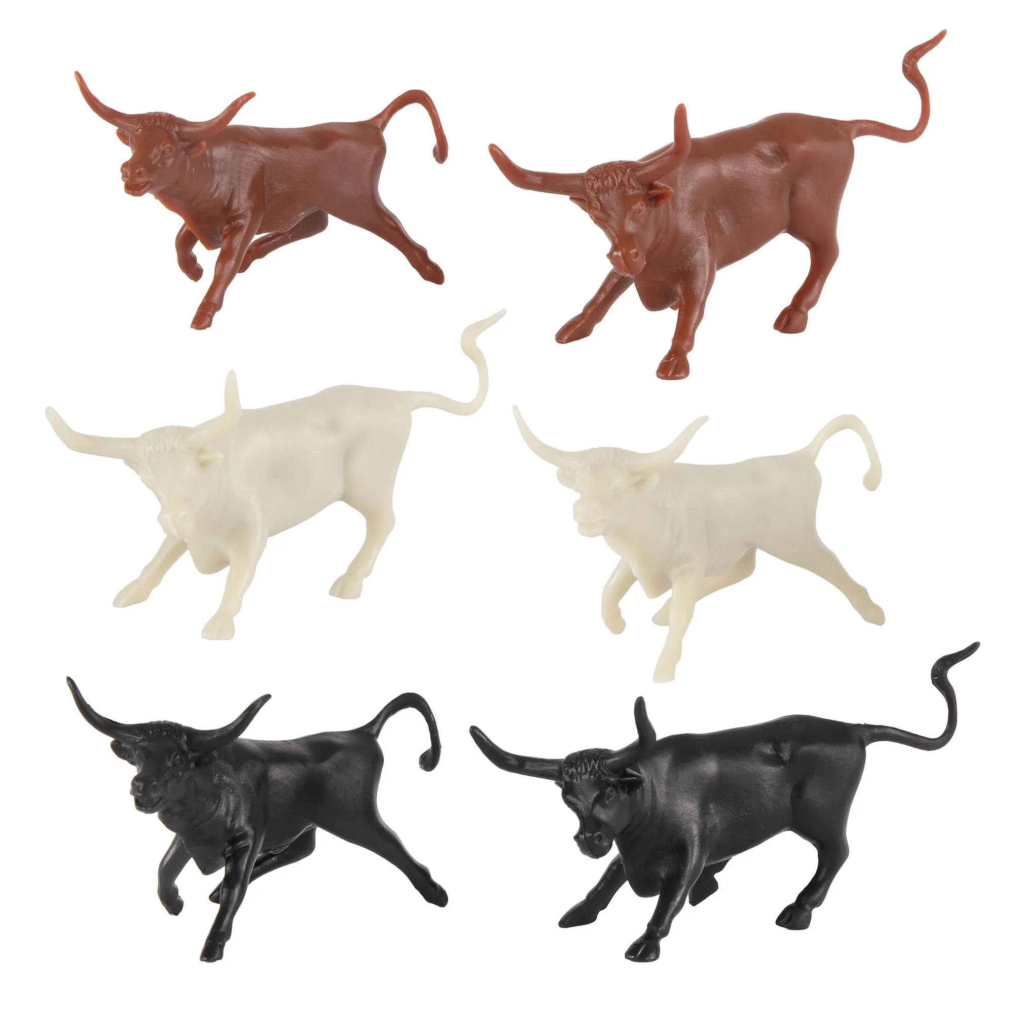 BMC CTS Western Longhorn Steer Cattle - 12pc Plastic Ranch Cow Figures Playset - Image 3
